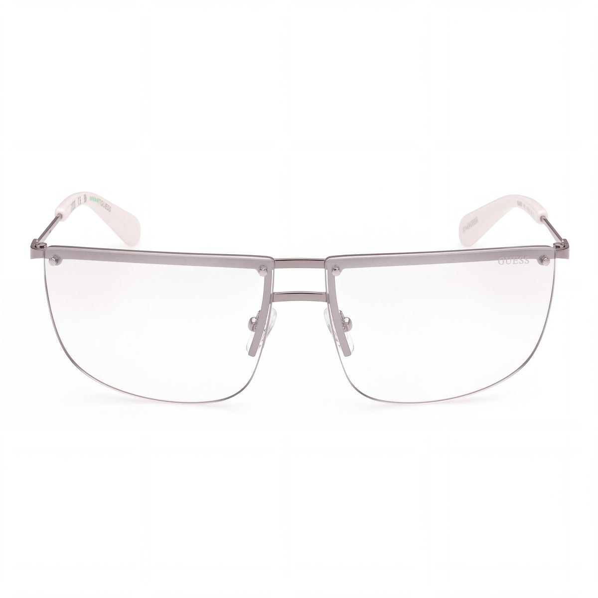 GUESS Casual Men's Plastic Sunglasses with UV Protection, Nickeltin Smoke Mirror, Non-Polarized 66mm, Photo 2