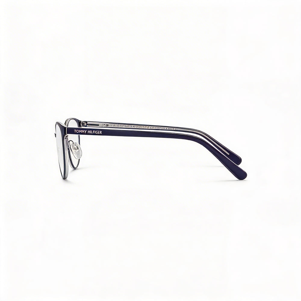 Gafas Tommy Hilfiger Th 1778 Unisex, con Montura de Acero Inoxidable Azul Cristal, 53mm