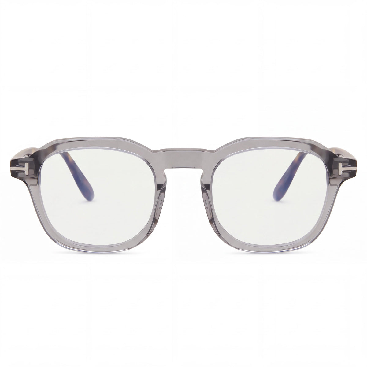Tom Ford TF5836-B Men's Square Plastic Blue-Light Block Eyeglasses Transparent Grey 49mm, Photo 2