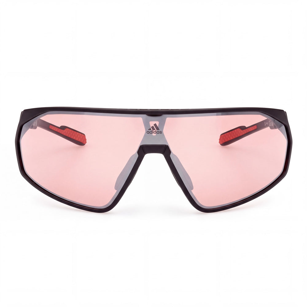adidas SP00740 Men's INJECTED Frame Sunglasses in Matte Black with UV Protection, Temple 125mm