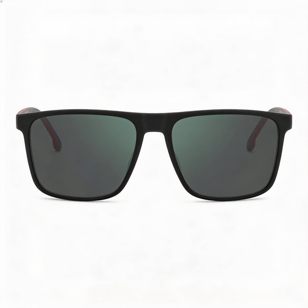 Gafas de sol polarizadas Carrera Contemporary 8064/S para hombre, color negro, rojo, verde y gris, de alto contraste, 57 mm