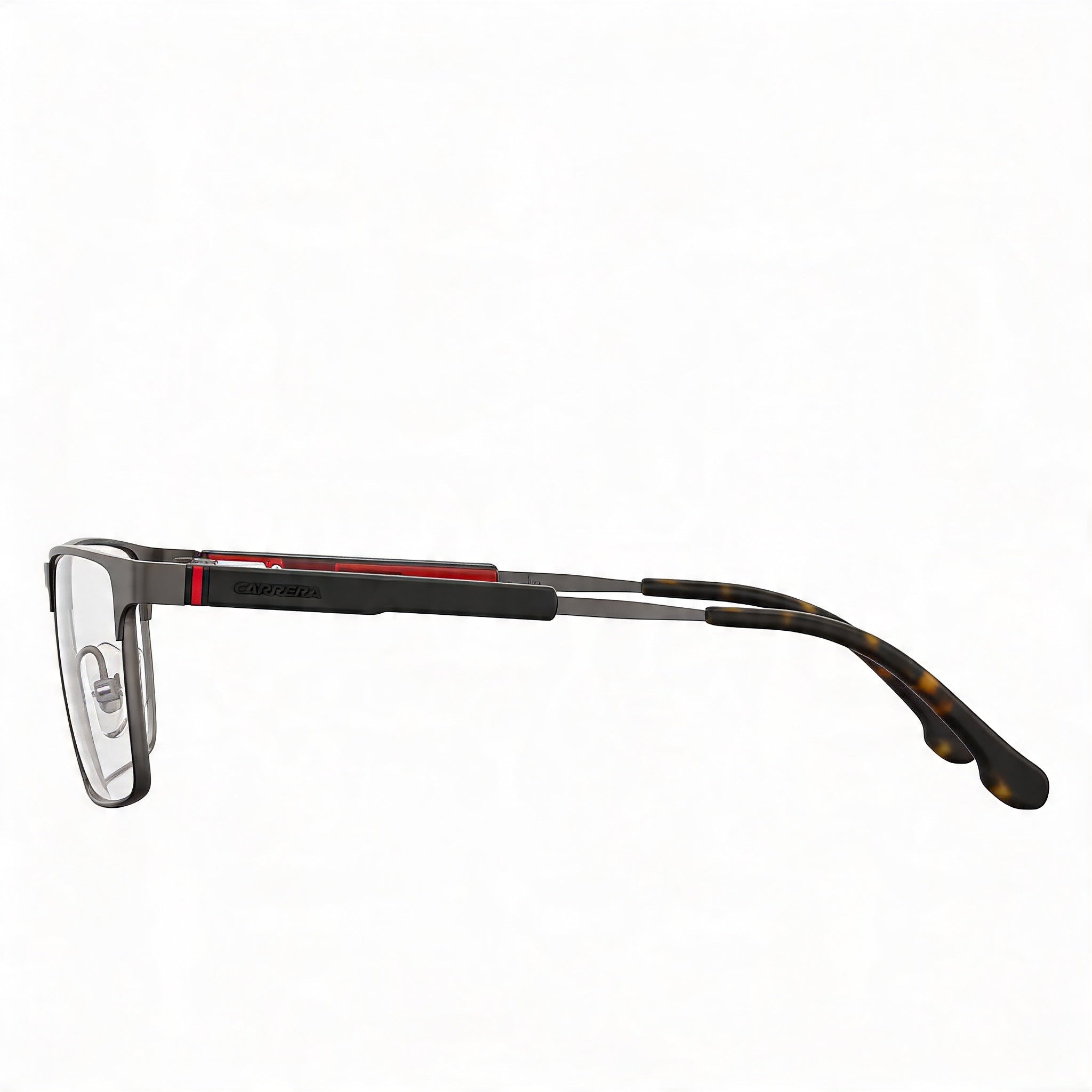 Carrera 8833 Unisex Stainless Steel Frame Eyeglasses with Polycarbonate Lenses Frame Size 56mm Matte Dark Ruthenium, Photo 3