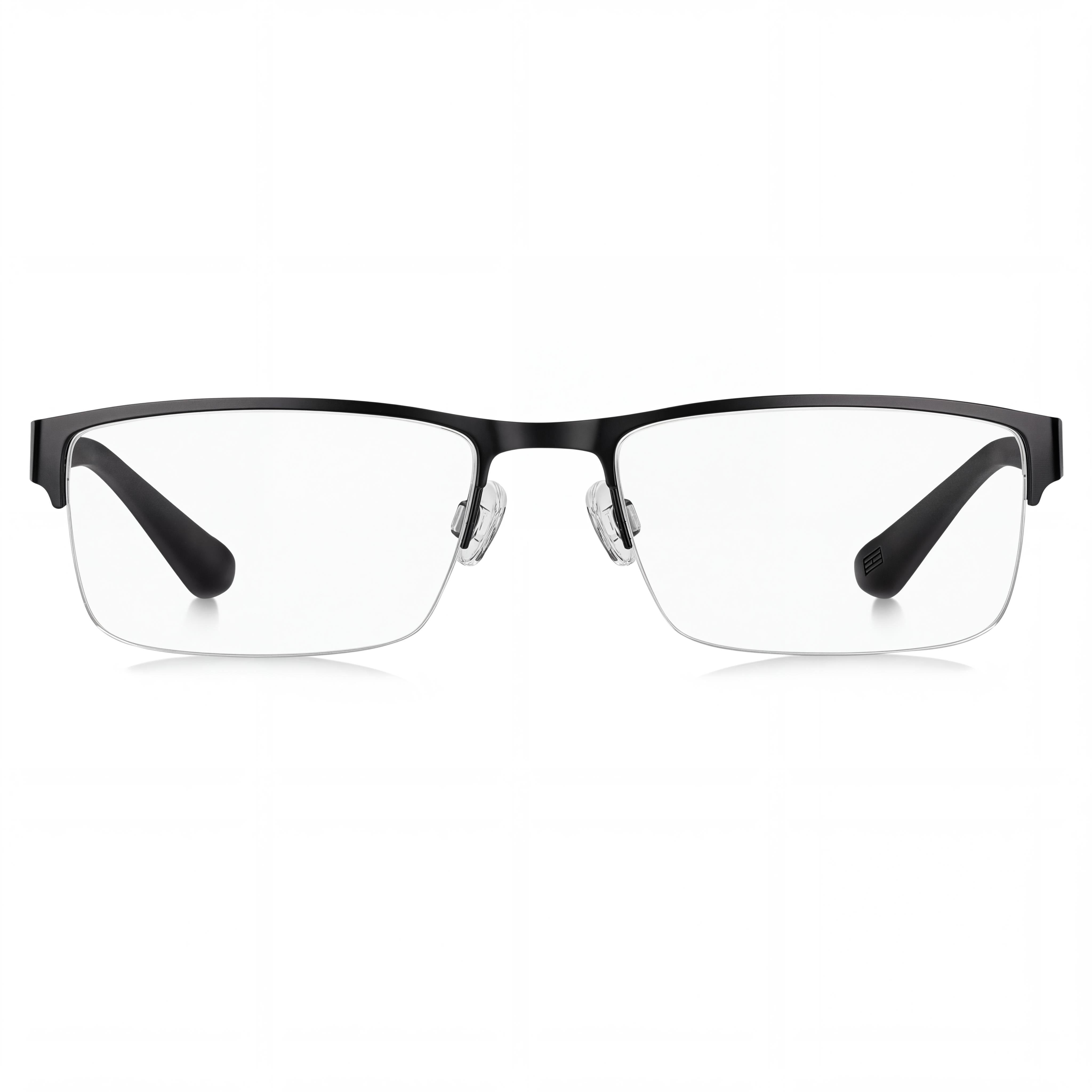 Tommy Hilfiger TH 1524 Rectangular Unisex Matte Black Plastic Frame Eyeglasses 55mm Lens, 18mm Bridge, Photo 2