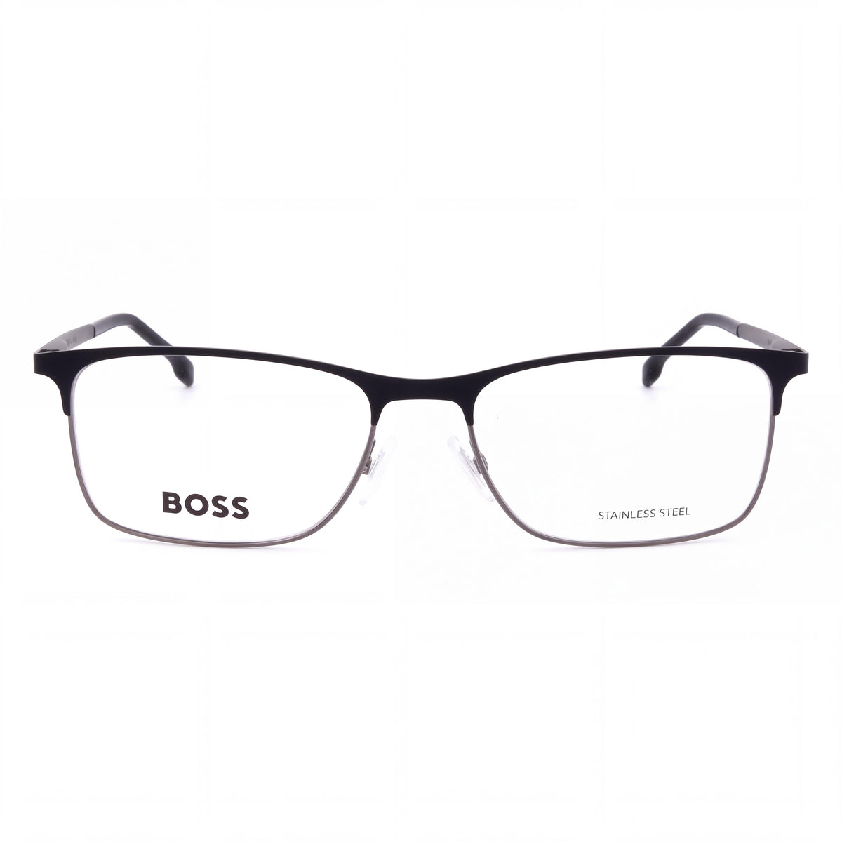 Gafas Hugo Boss 1186 unisex con montura de acero aleado, estilo casual, color negro mate y rutenio, 58 mm, Photo 2