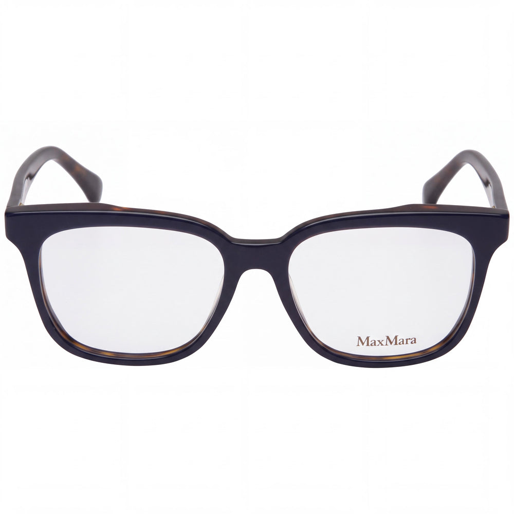MaxMara Modern Men's Blue Havana Dark Havana Prescription Ready Optical Frames with Clear Demo Lenses
