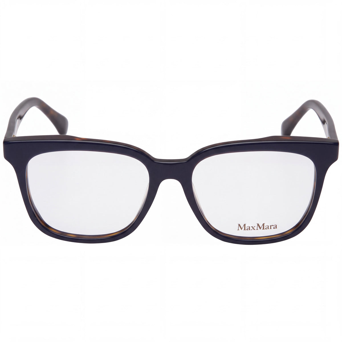 MaxMara Modern Men's Blue Havana Dark Havana Prescription Ready Optical Frames with Clear Demo Lenses, Photo 2