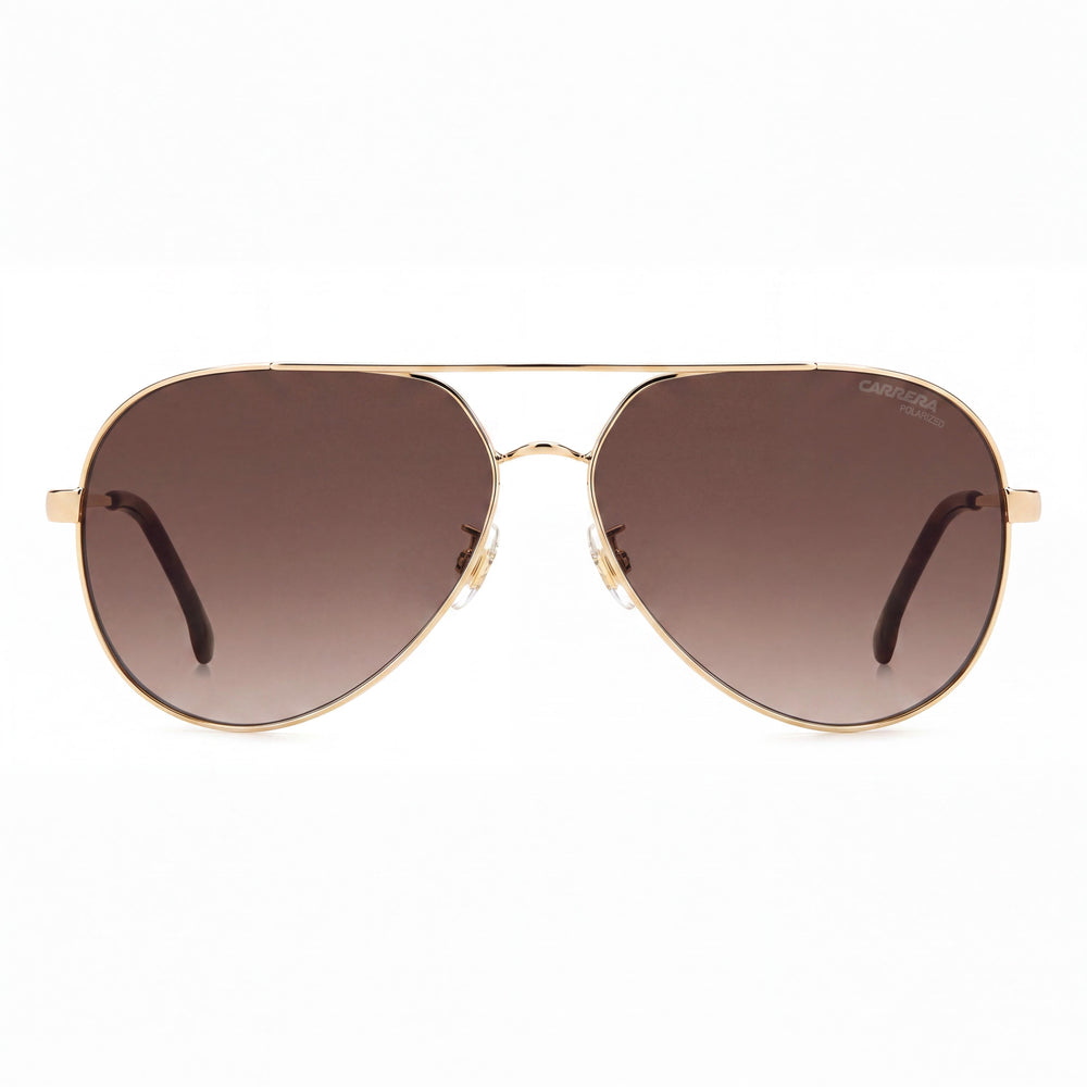 Carrera Women's 3005/S Gold Brown Shaded Plastic Frame Sunglasses with Brown Shaded Lenses, 100% UV Protection, 63mm