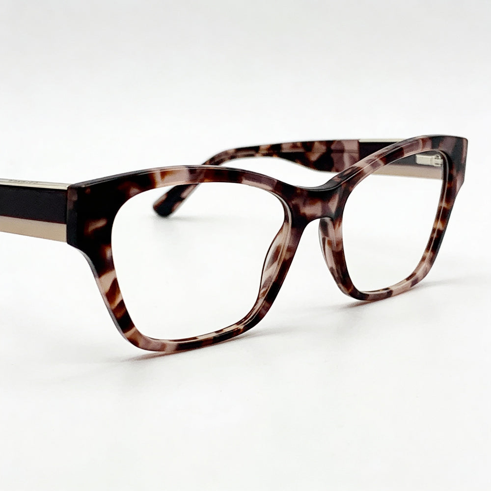 Lacoste Casual Women's Optical Eyeglasses with Acetate Frame, Rose Havana Color, Lens Width 54mm