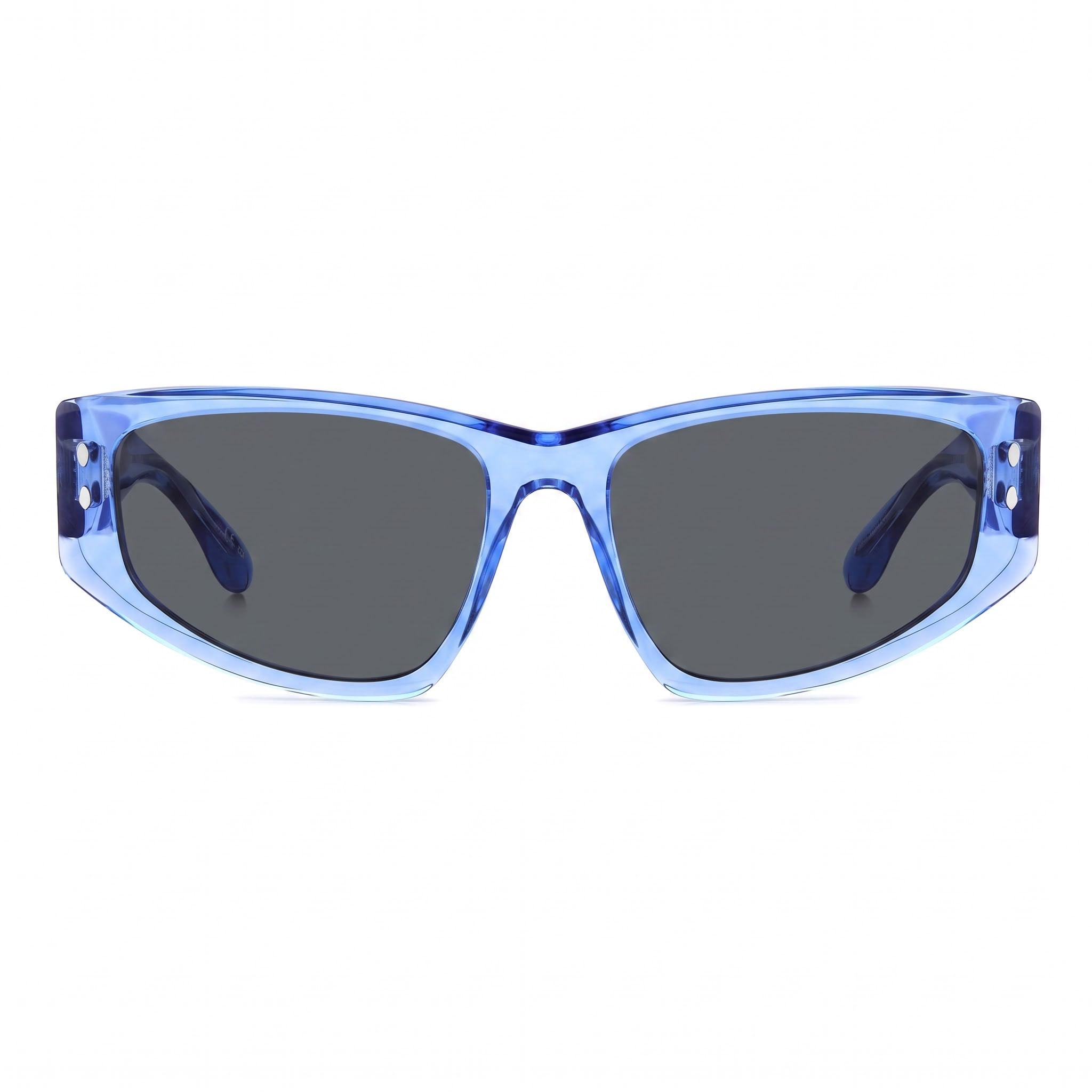 Isabel Marant Casual Women's Sunglasses: Blue Acetate Frame, Grey Lenses, 57mm Lens Width, Photo 2