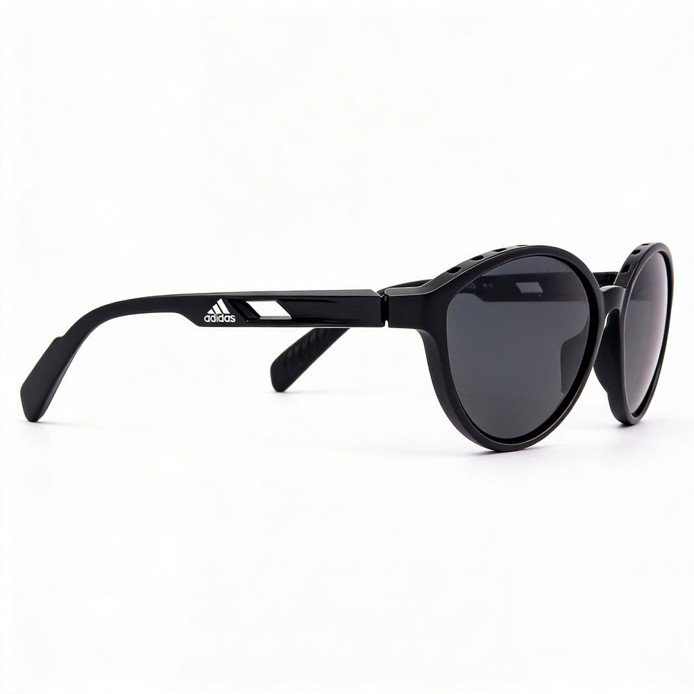 Adidas Sp0012 Women's Shiny Black Plastic Frame Grey Gradient Lenses UV Protection 61-16-125