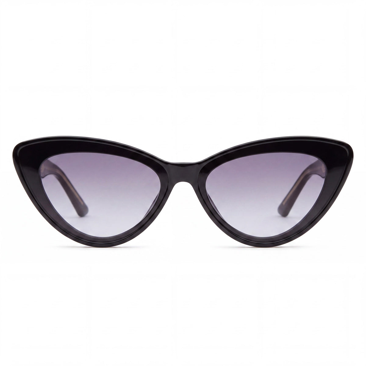 QUAY AUSTRALIA TEMPTED Cat Eye Women's Sunglasses, Black Plastic Frame, Smoke UV Protected, 145mm, Photo 2