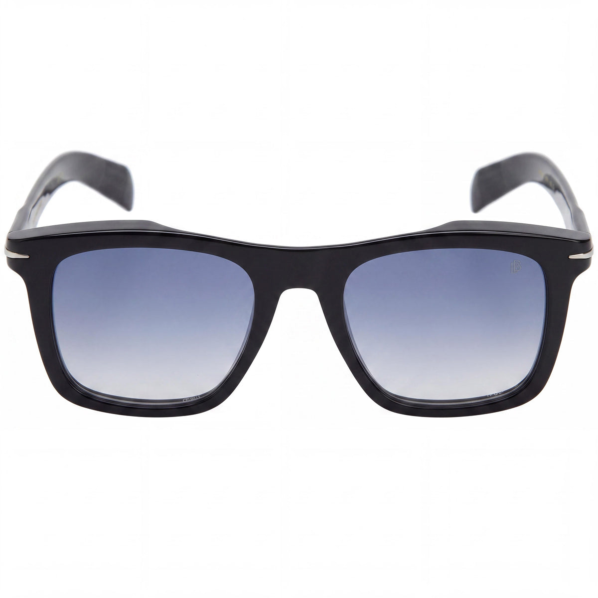 Gafas de sol David Beckham Classic para hombre, de acetato, negras, azules sombreadas, plateadas, con protección UV, 51 mm, Photo 2