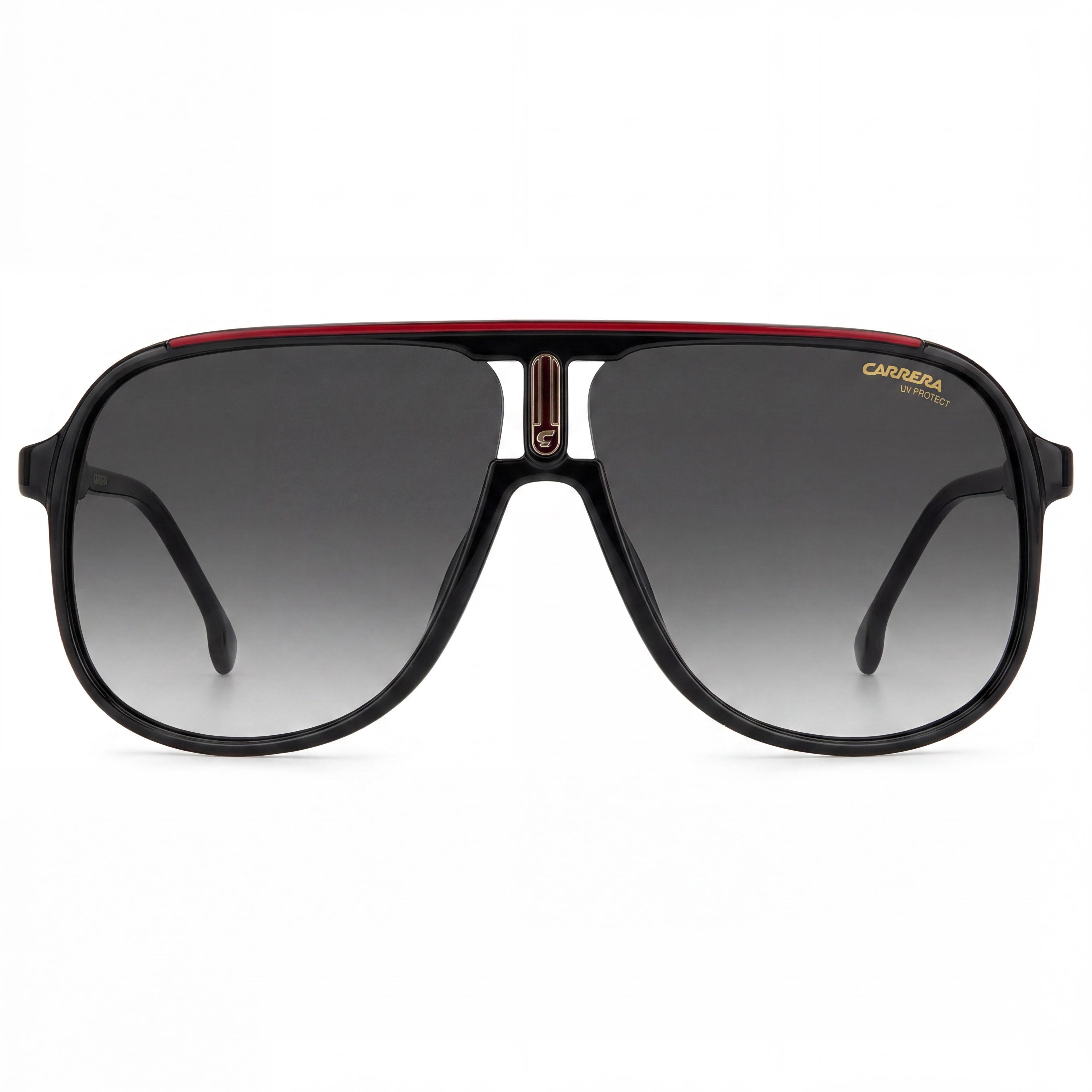 Gafas de sol Carrera Contemporary unisex con protección UV de propionato inyectado, no polarizadas, color negro y rojo, 62 mm, Photo 2