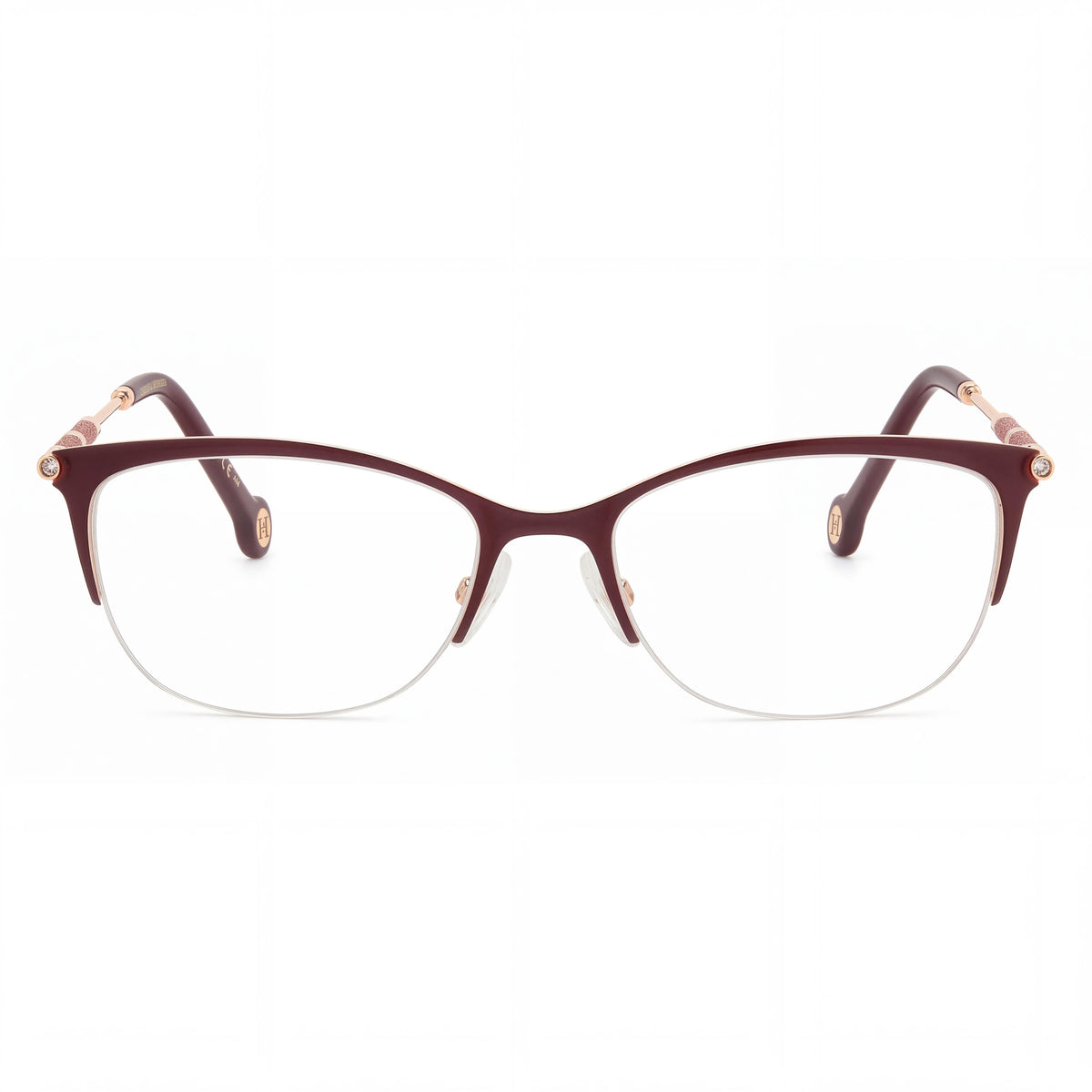 Carolina Herrera HER 0153 Women's Classic Non-Polarized Sunglasses with Alloy Steel Frame, Gold Burgundy Lenses 54mm, Photo 2