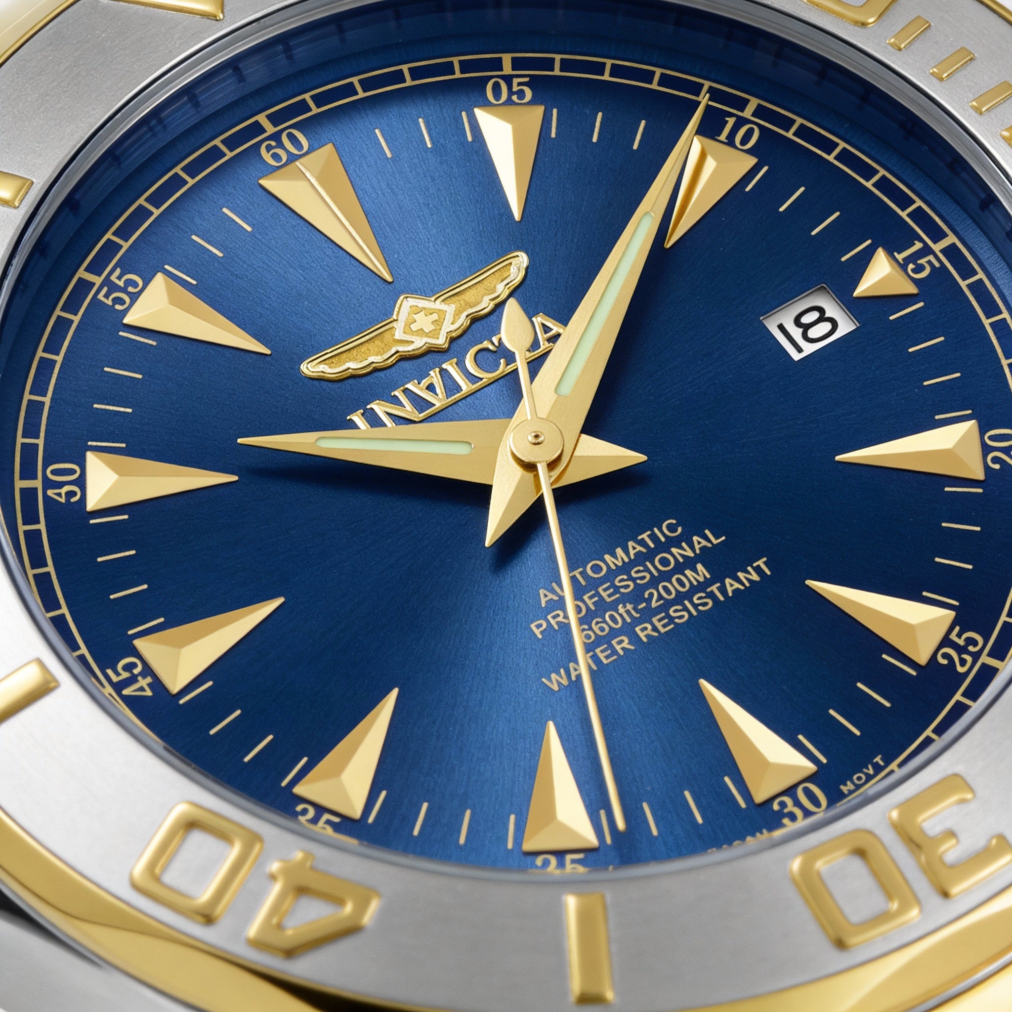 Invicta Unisex Diver Automatic Watch, Two-tone Stainless Steel, Blue Dial, Luminous, Screw-down Crown, 47mm, Photo 2