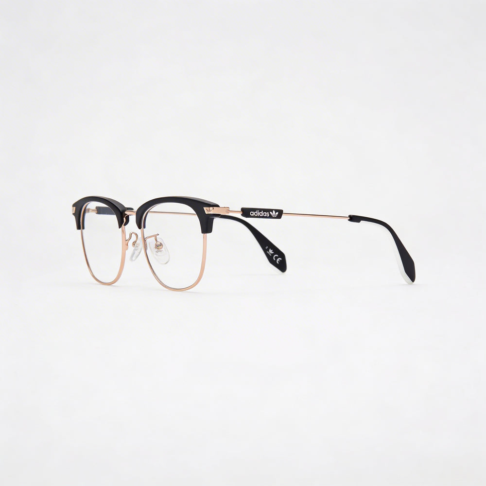 Monturas ópticas Adidas Originals Casual para hombre, de metal negro, con lentes graduadas (ancho de lente de 49 mm)