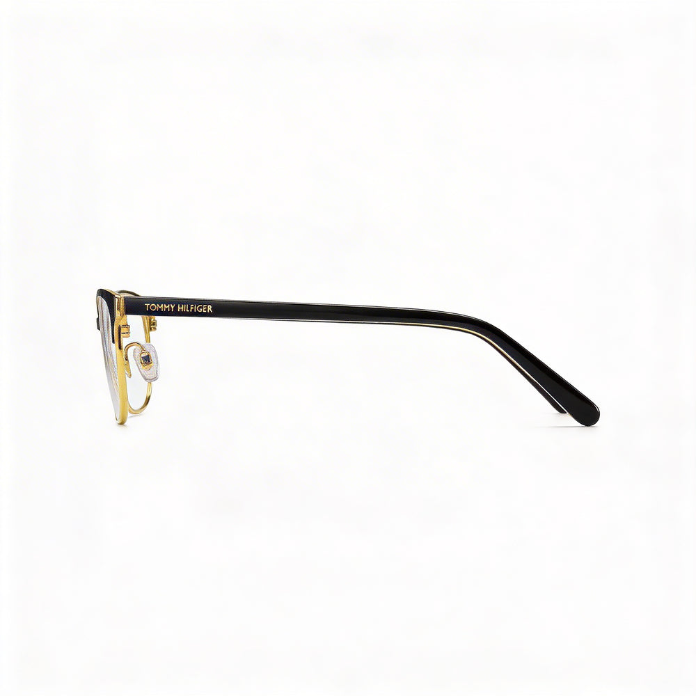 Tommy Hilfiger Th 1777 Gafas de sol clásicas de acero de aleación con cristales negros para mujer de 52 mm