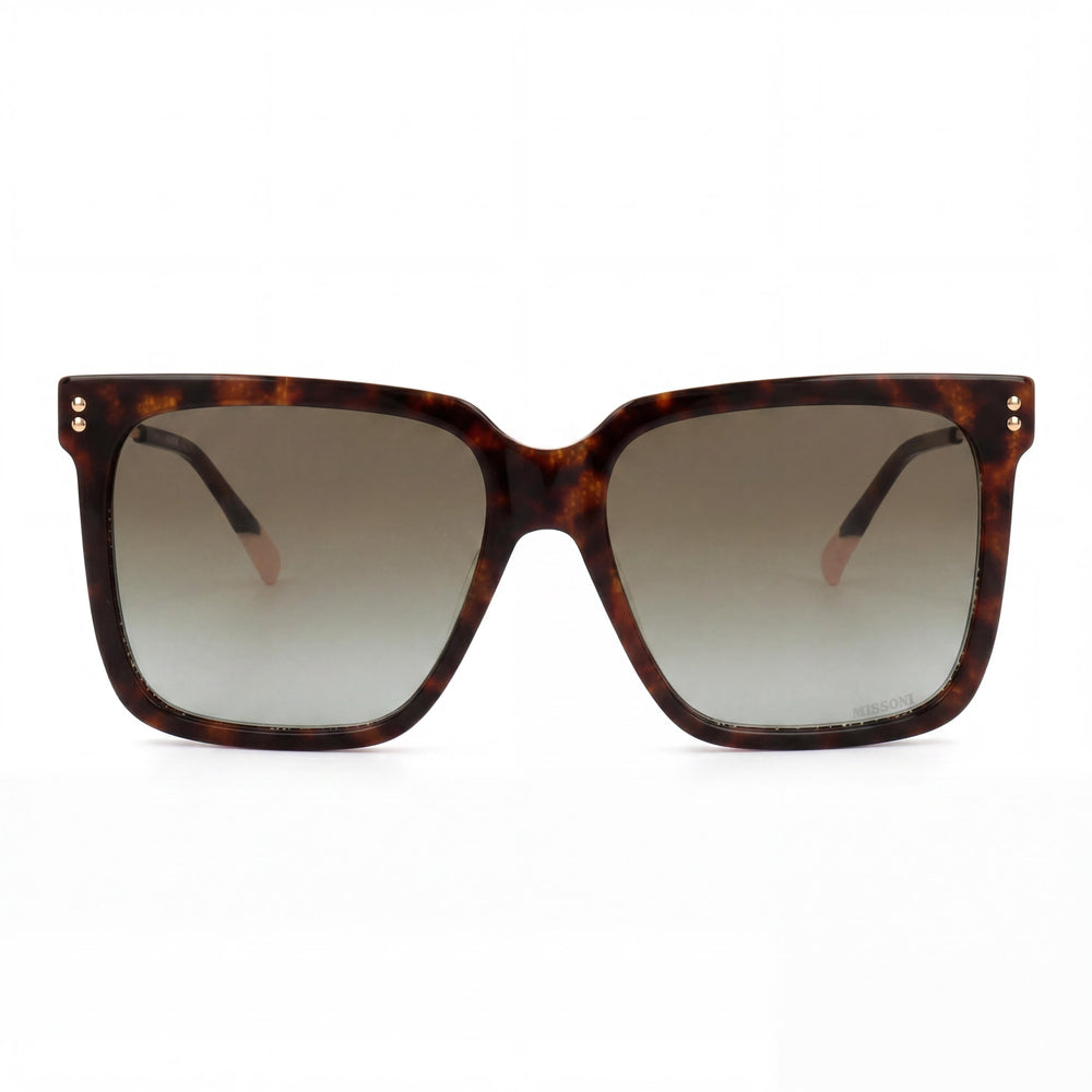 Missoni Classic Women's Dark Tortoise Acetate Frame Gradient Brown Lenses 100% UV Protection Sunglasses 57mm