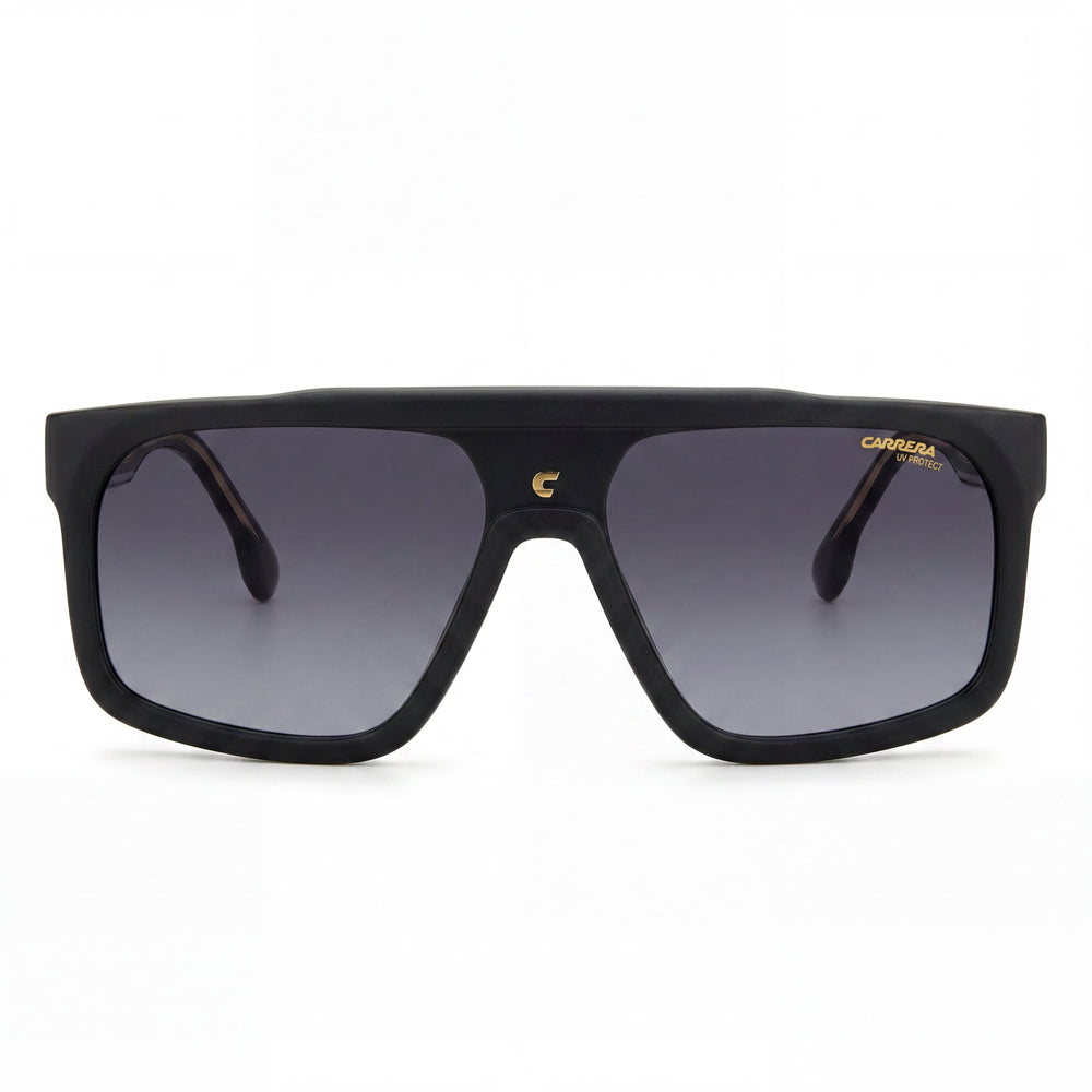 Carrera CARRERA 1061/S Classic Unisex Matte Black Acetate Rectangular Grey Shaded Polyester UV Protection 59mm Sunglasses