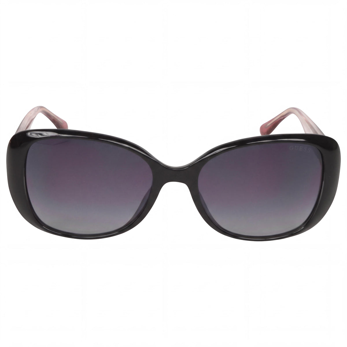 GUESS 7483 Women's Black Acetate Butterfly UV Protection Sunglasses with Gradient Smoke Lenses, 56mm, Photo 2