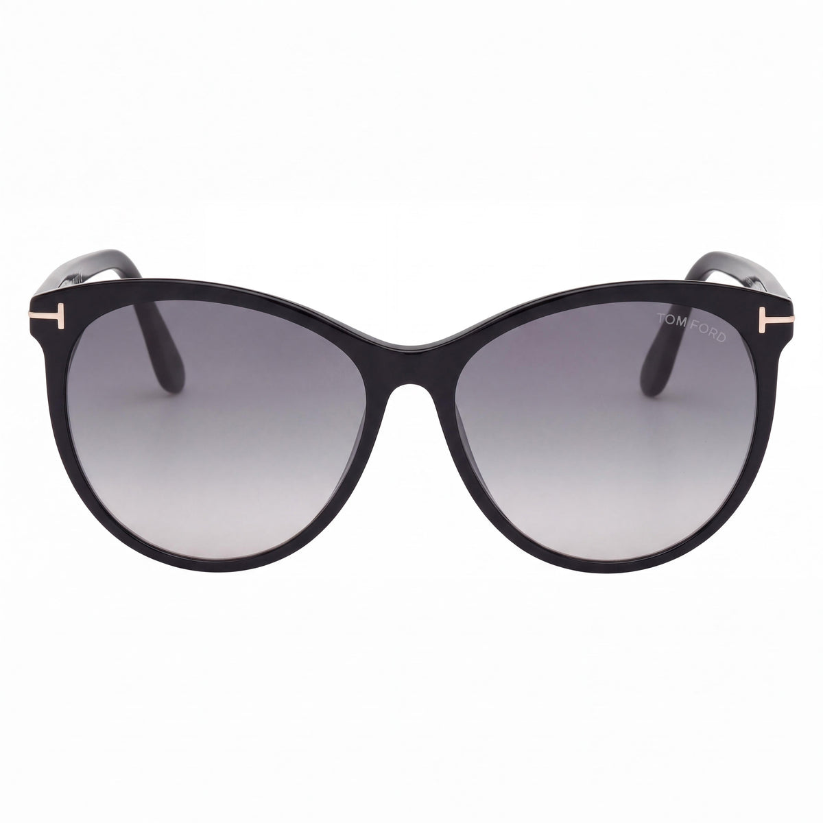 Gafas de sol unisex clásicas Tom Ford con montura de plástico negro brillante, lentes grises degradadas UV400 de 59 mm, Photo 2