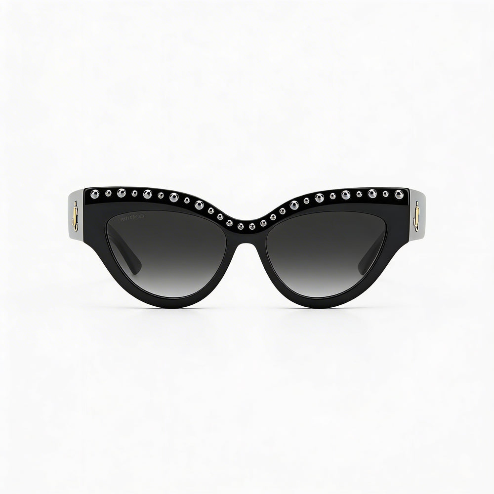 Gafas de sol JIMMY CHOO Sonja/G/S para mujer con montura de acetato negro y lentes negras con protección UV de 55 mm