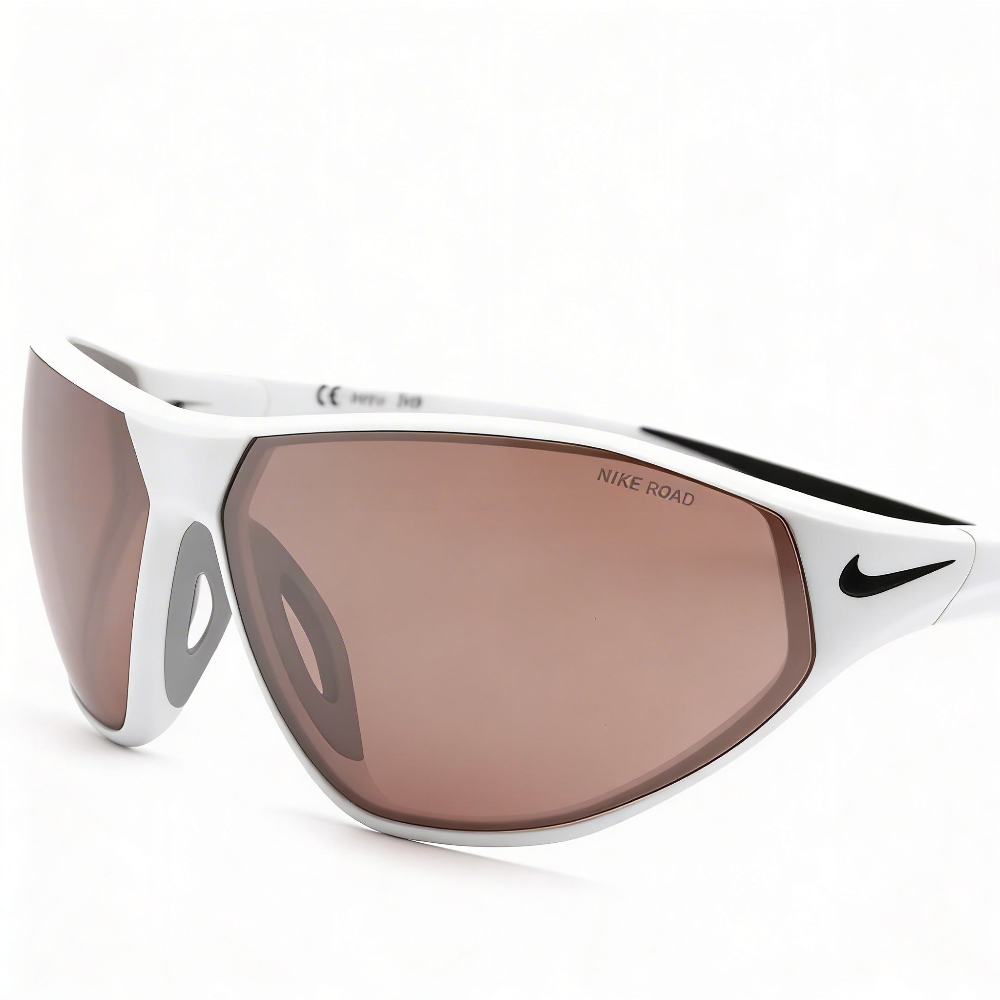 Gafas de sol Nike Aero Swift Shield para hombre, de plástico blanco, tintado de carretera, 100% protección UV, 65-12-140 mm, Photo 3