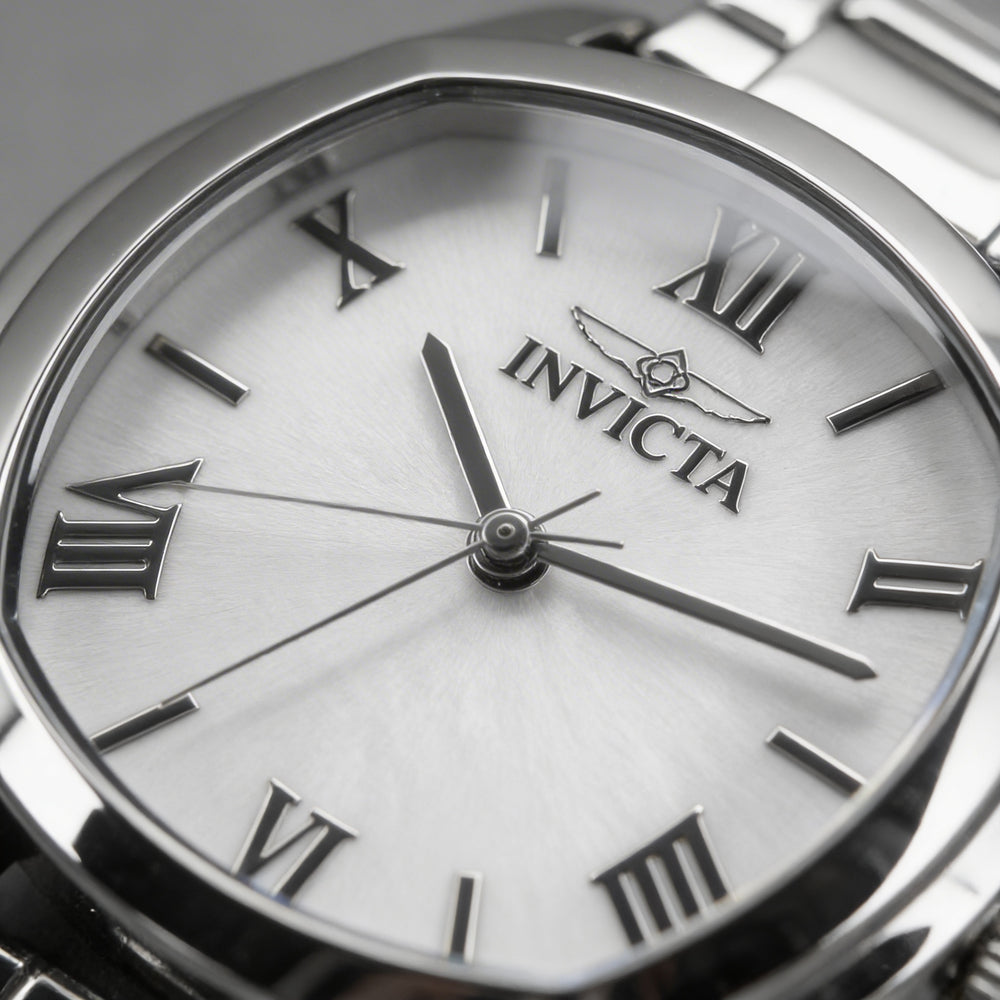 Invicta Classic Unisex Steel Watch with Bezel Markings, Arabic Numerals, Water Resistant 30m
