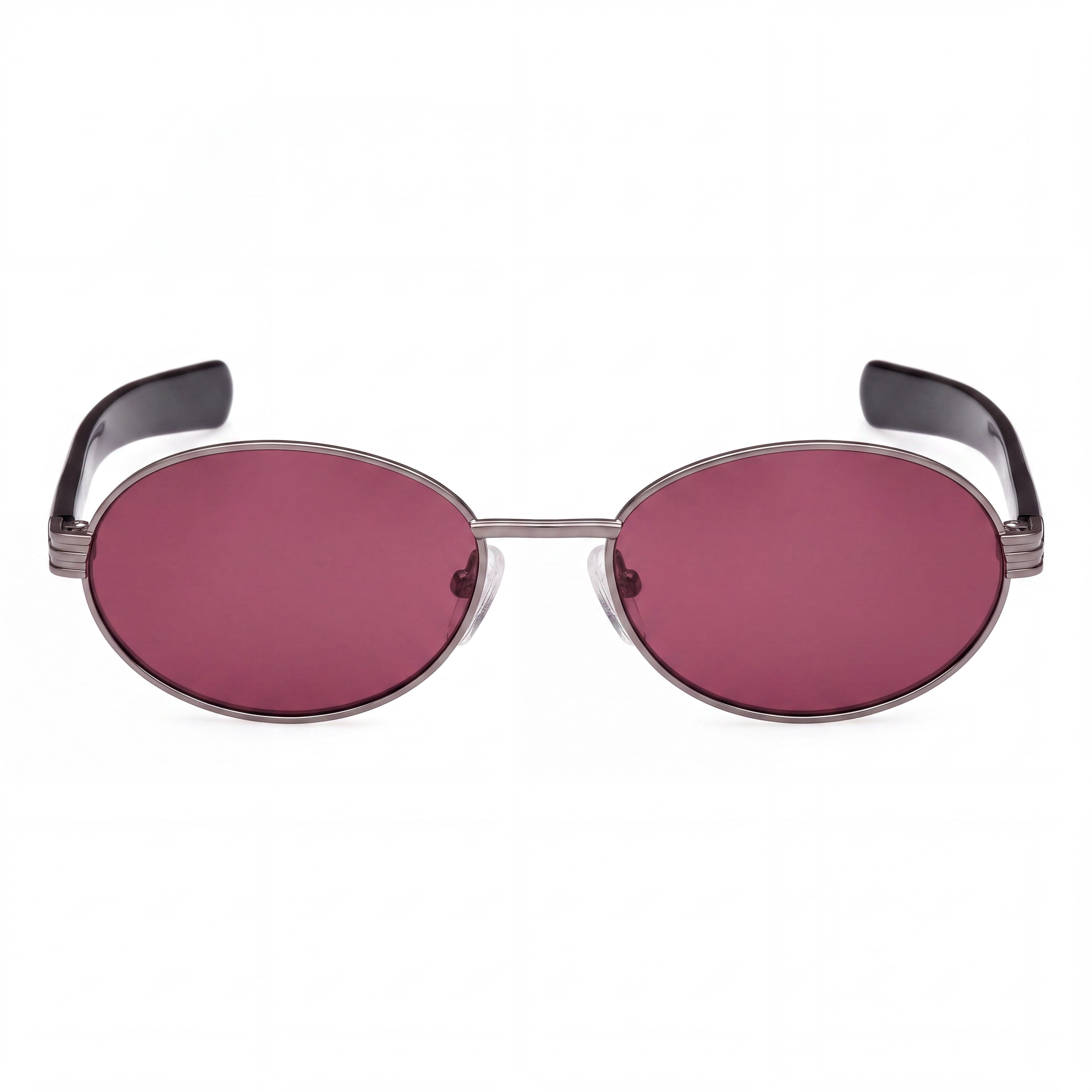 Gafas de sol unisex adidas Originals Casual de metal con lentes burdeos, rutenio claro mate, UV 400, 54 mm, Photo 2