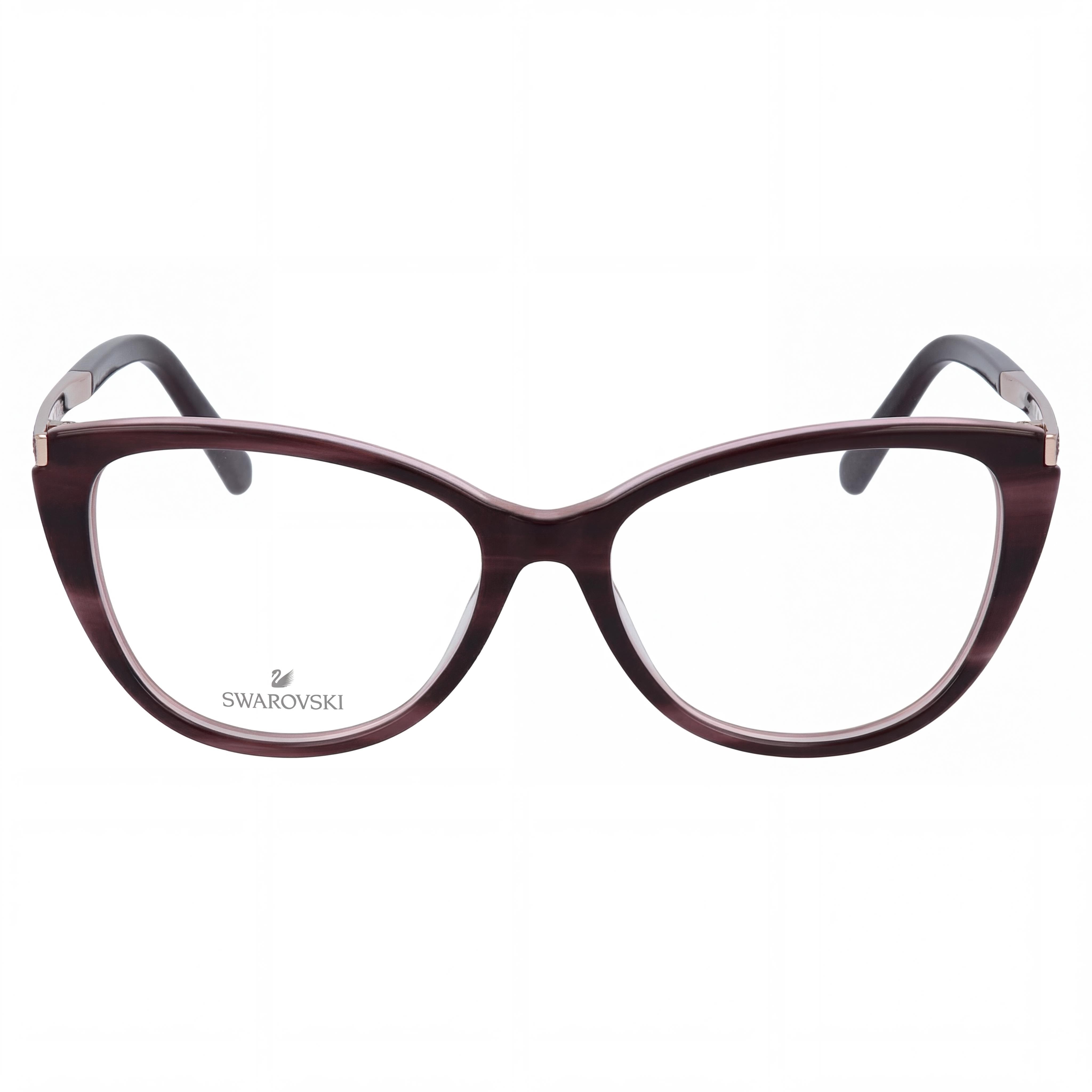 Swarovski Modern SK5414 Women's Optical Eyeglasses with Bordeaux Frame and Polycarbonate Lenses 53mm, Photo 2
