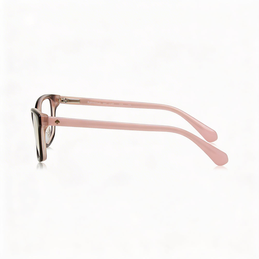 Gafas Kate Spade New York Modern para mujer de acetato, negras transparentes y rosas, con lentes negras de 46 mm
