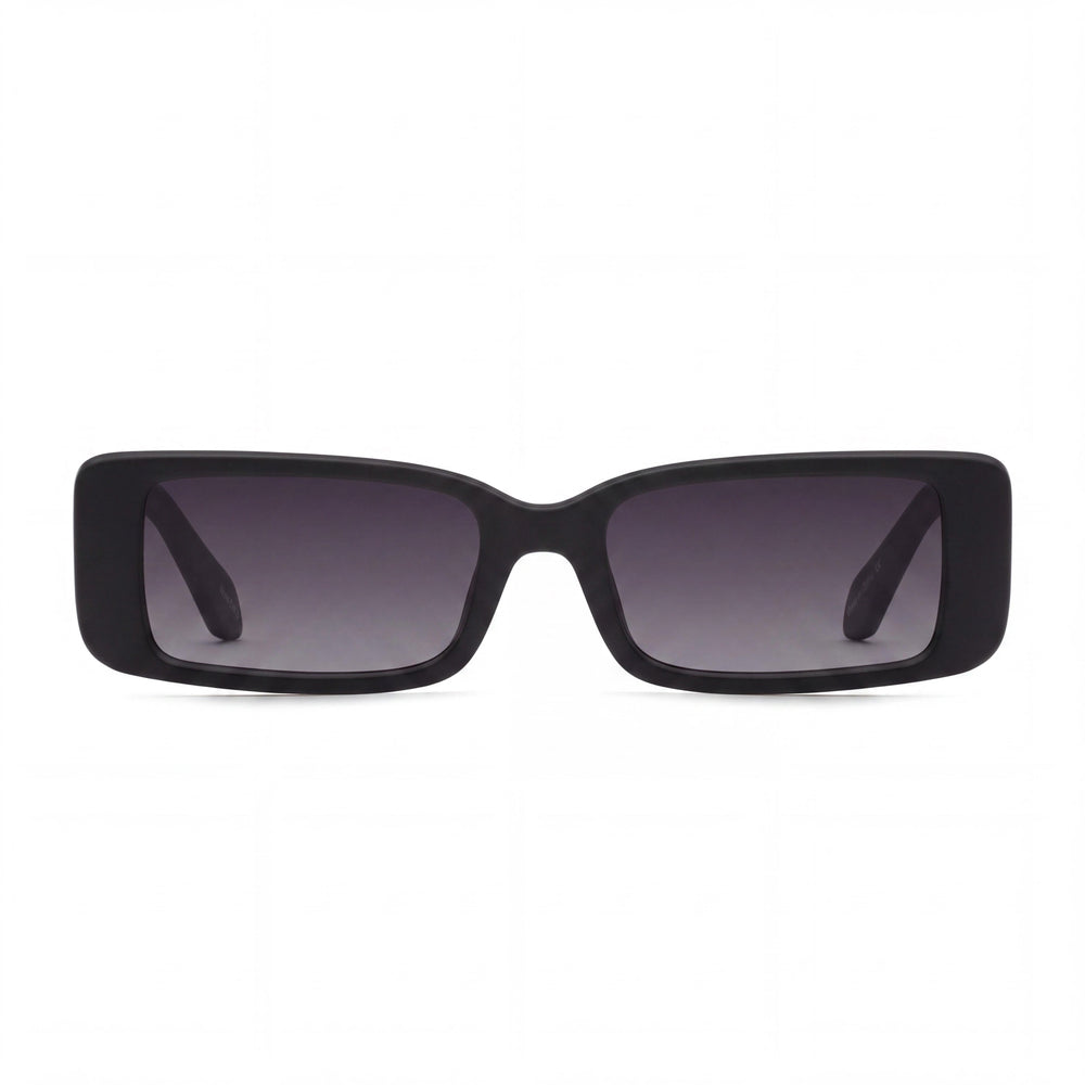 QUAY AUSTRALIA Women's Cat Eye Matte Black Smoke Plastic Frame Smoke Non-Polarized Sunglasses