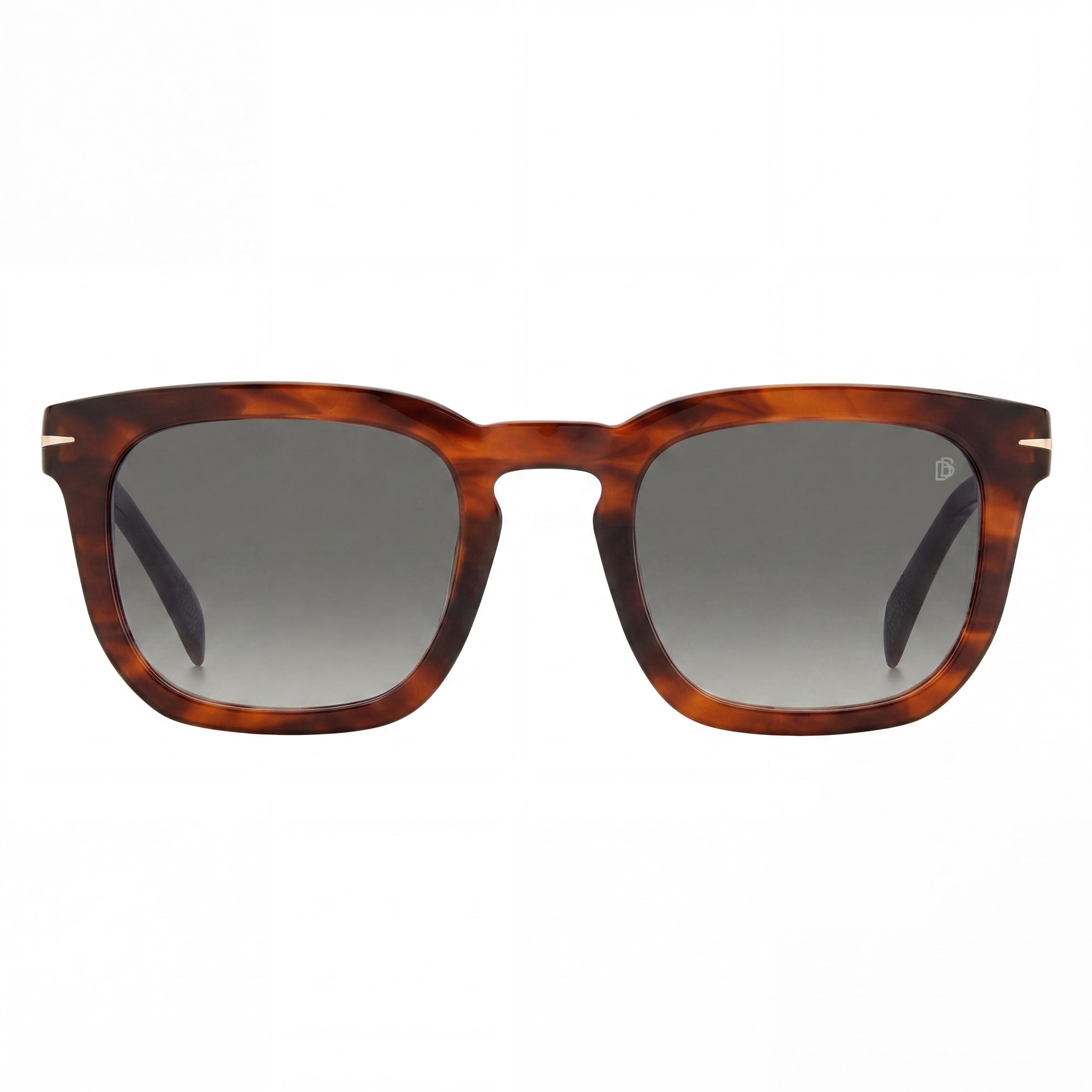 Gafas de sol David Beckham Db 7076/s para mujer, modernas, de acetato marrón cuerno, con protección UV 400, 50 mm, Photo 2