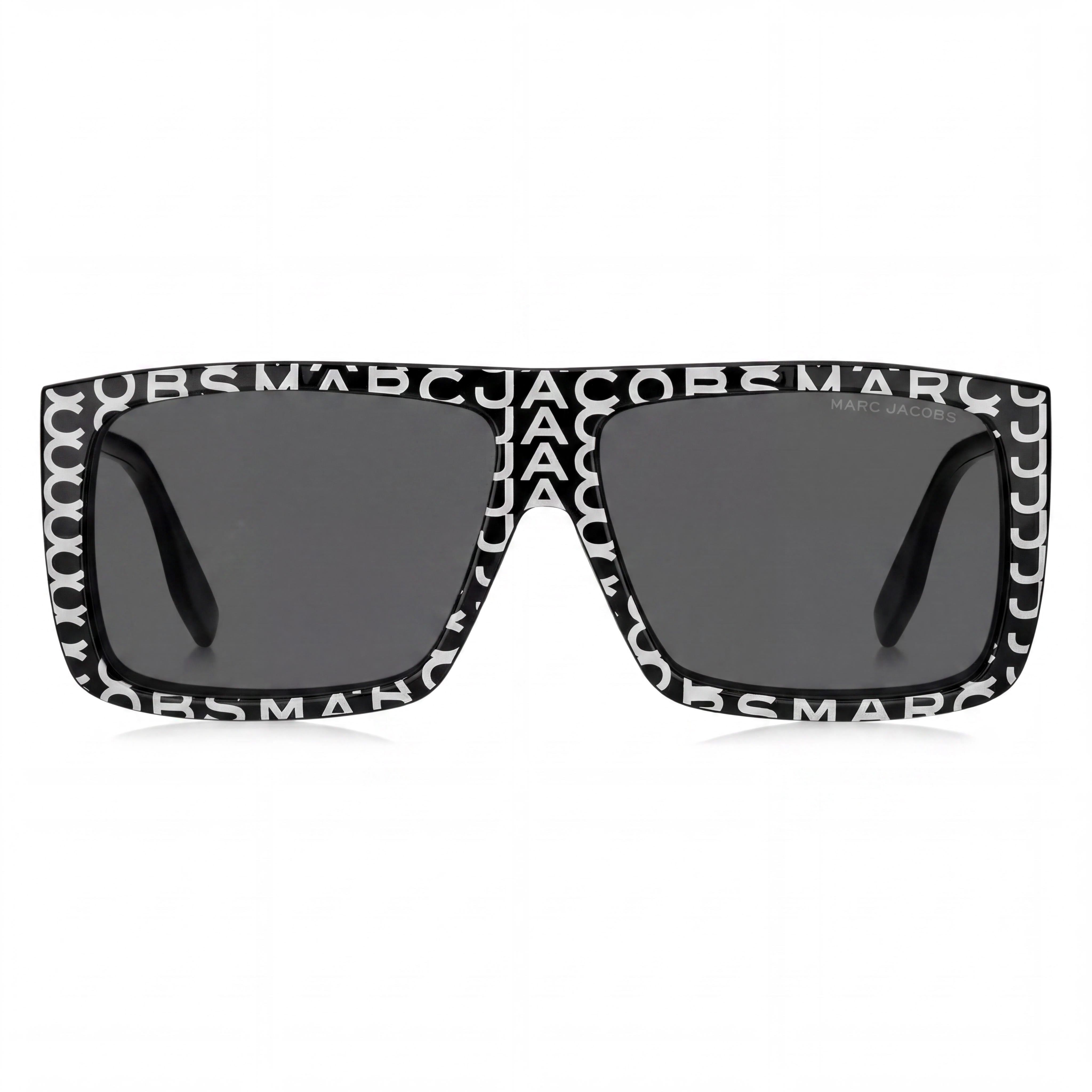 Marc Jacobs Marc 672/cs Unisex Acetate Non-Polarized Sunglasses Black/Grey Clip-on with Pattern Black White Lenses 58mm, Photo 2