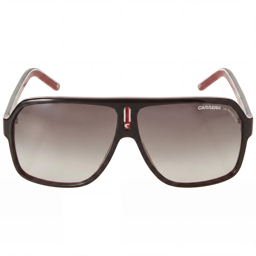 Carrera CARRERA 27 Men's Black Red Crystal White Plastic Frame Dark Grey Shaded Non-Polarized UV Protected 62mm