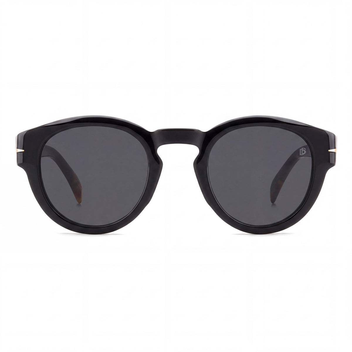 Gafas de sol David Beckham Classic Unisex Panthos de acetato negro y habana no polarizadas con protección UV gris de 49mm, Photo 2