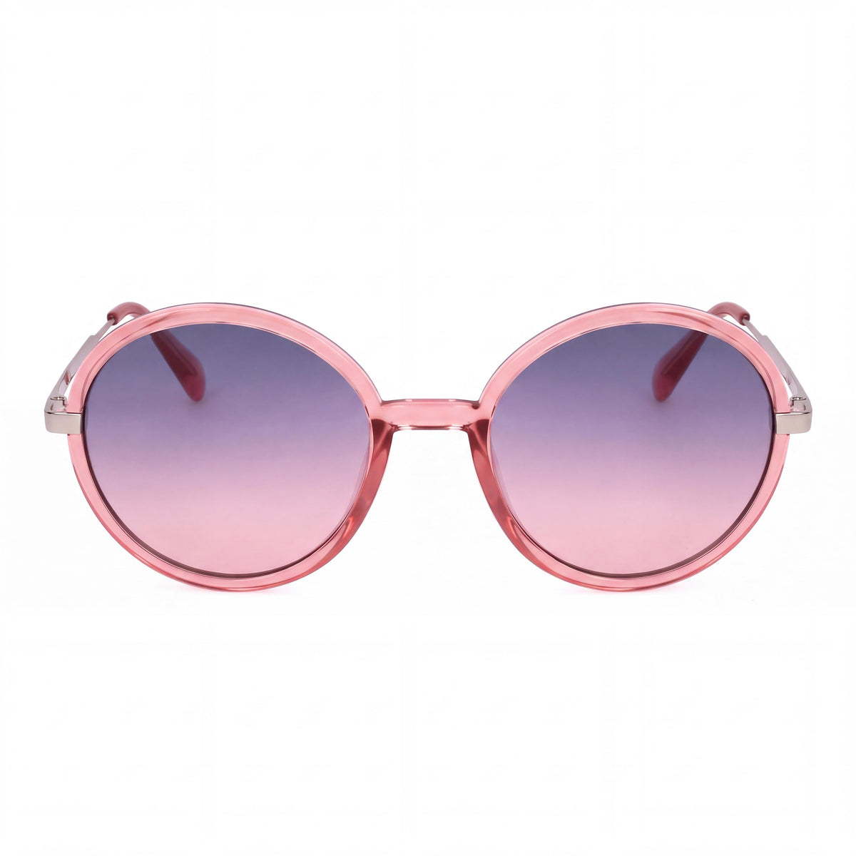 Max & Co. Casual Women's Sunglasses, Shiny Pink Injected Frame with Grey Gradient Non-Polarized Lenses, 55-19-140, Photo 2