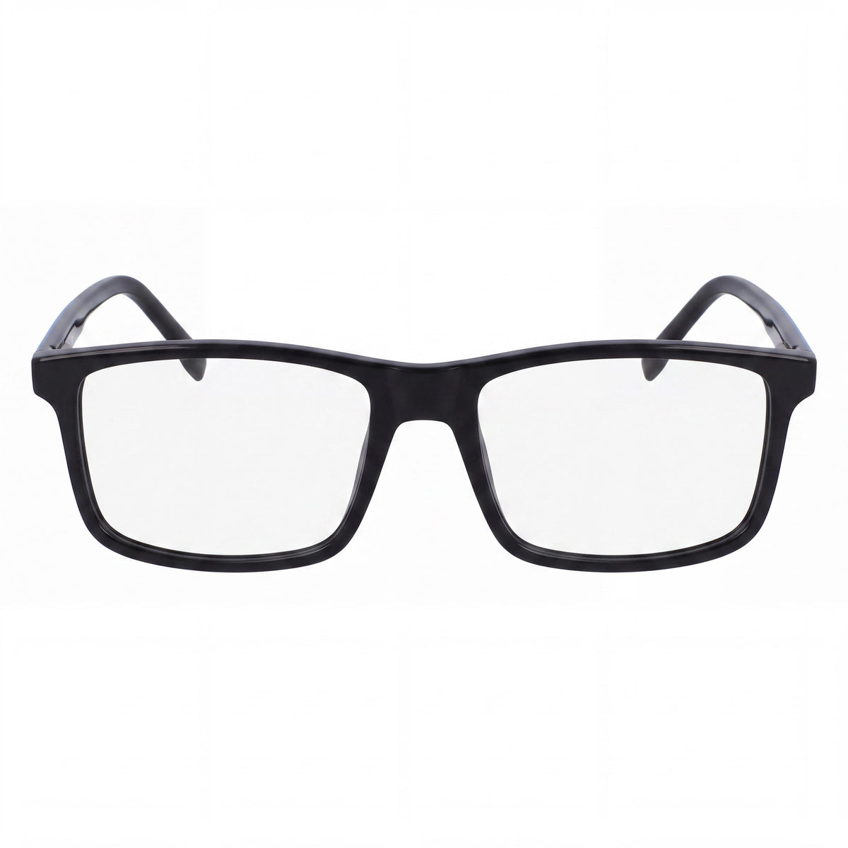 Gafas oftálmicas casual unisex Lacoste con montura negra, lentes de plástico transparentes y un ancho de lente de 54 mm, Photo 2