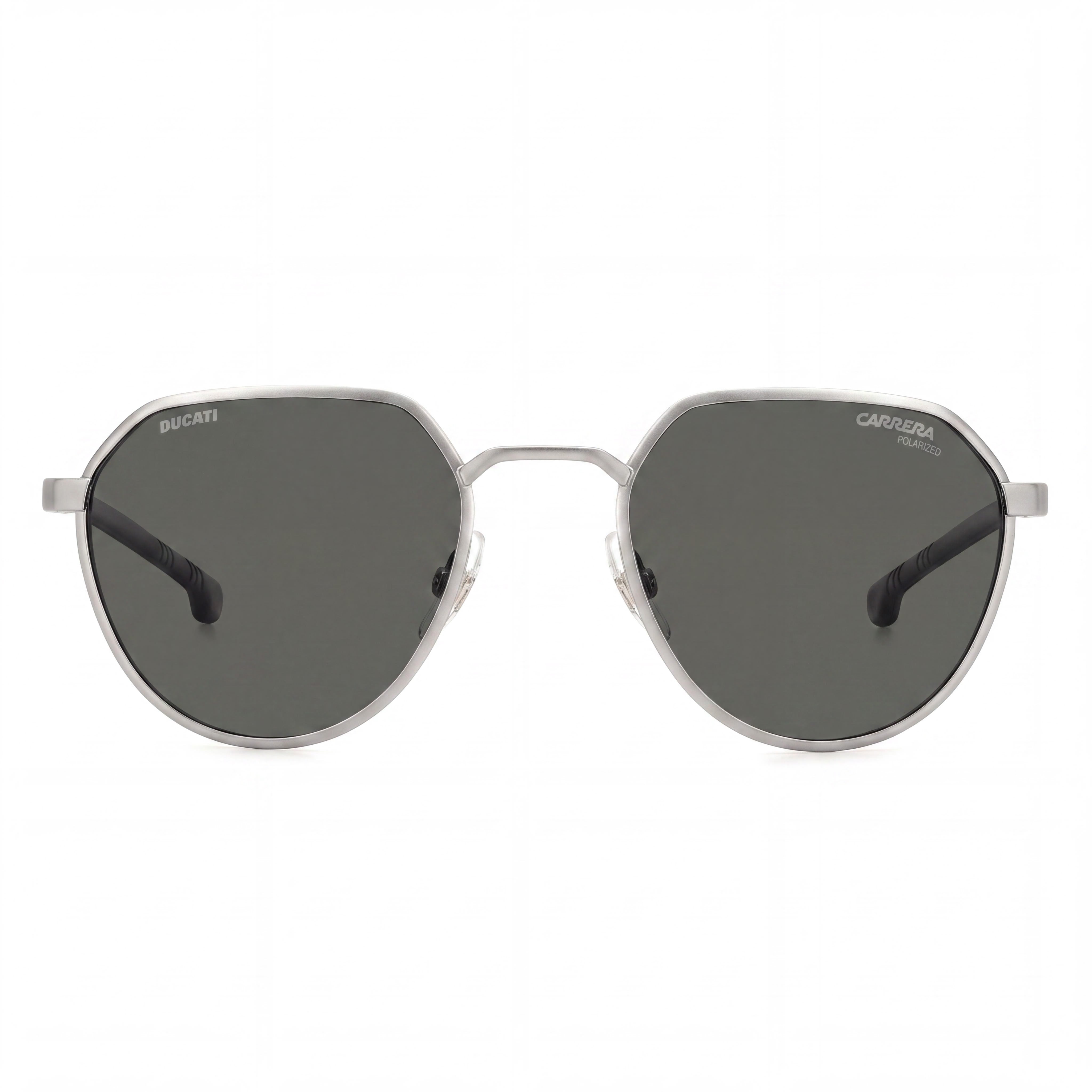 CARRERA DUCATI Gafas de sol casual para hombre, montura de metal paladio mate, lentes polarizadas verdes, 52 mm de lente, 21 mm de puente, 140 mm de patilla, Photo 2