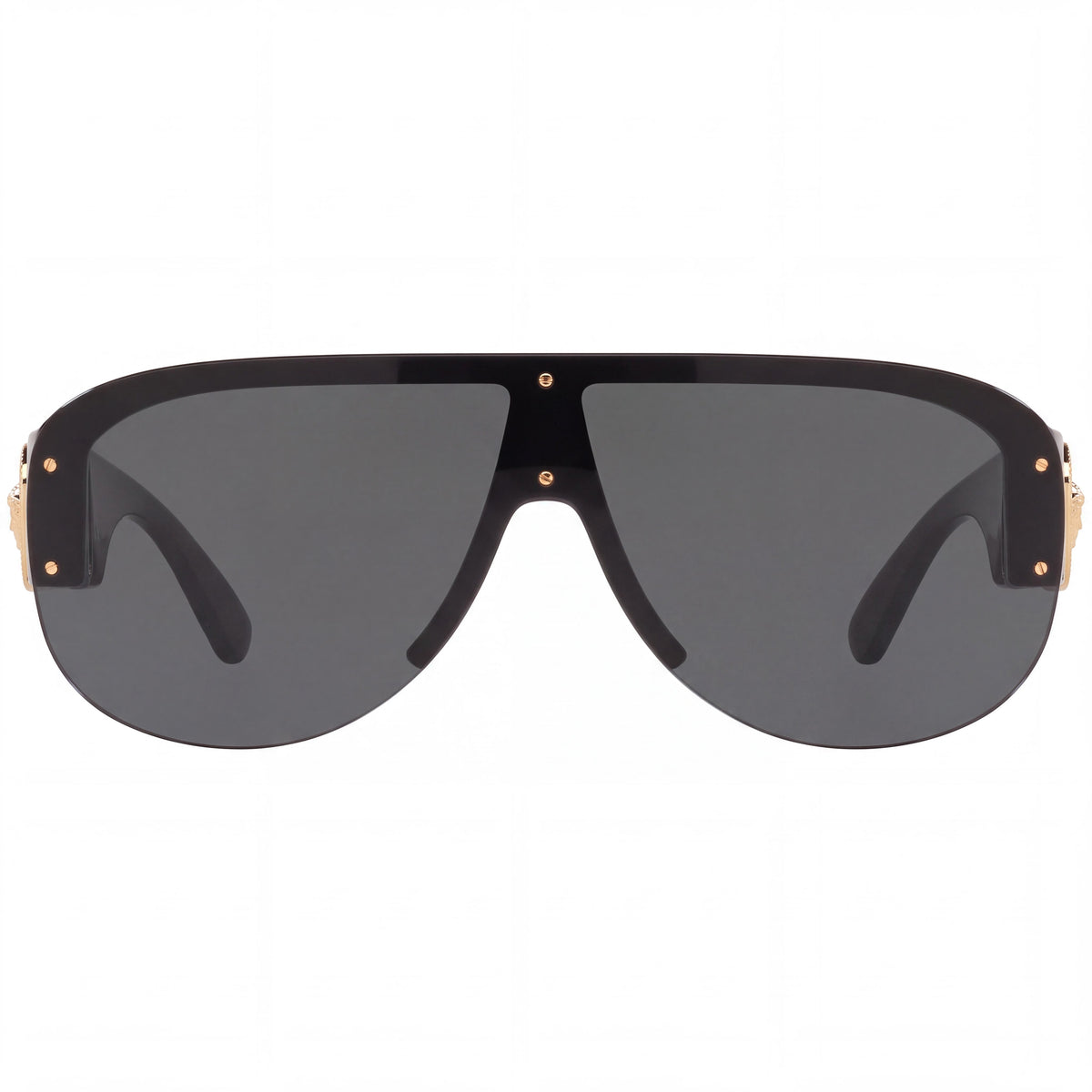 Versace VE4391 Men's Black Dark Grey Injected Frame Grey Lens UV Protection 48mm Sunglasses, Photo 2