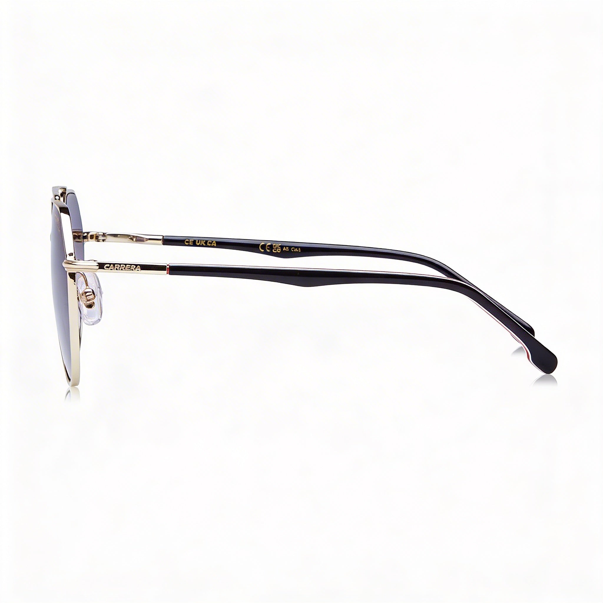 Gafas de sol unisex modernas Carrera 303/s de acero inoxidable, con rayas doradas y negras, protección UV, 53 mm, Photo 3