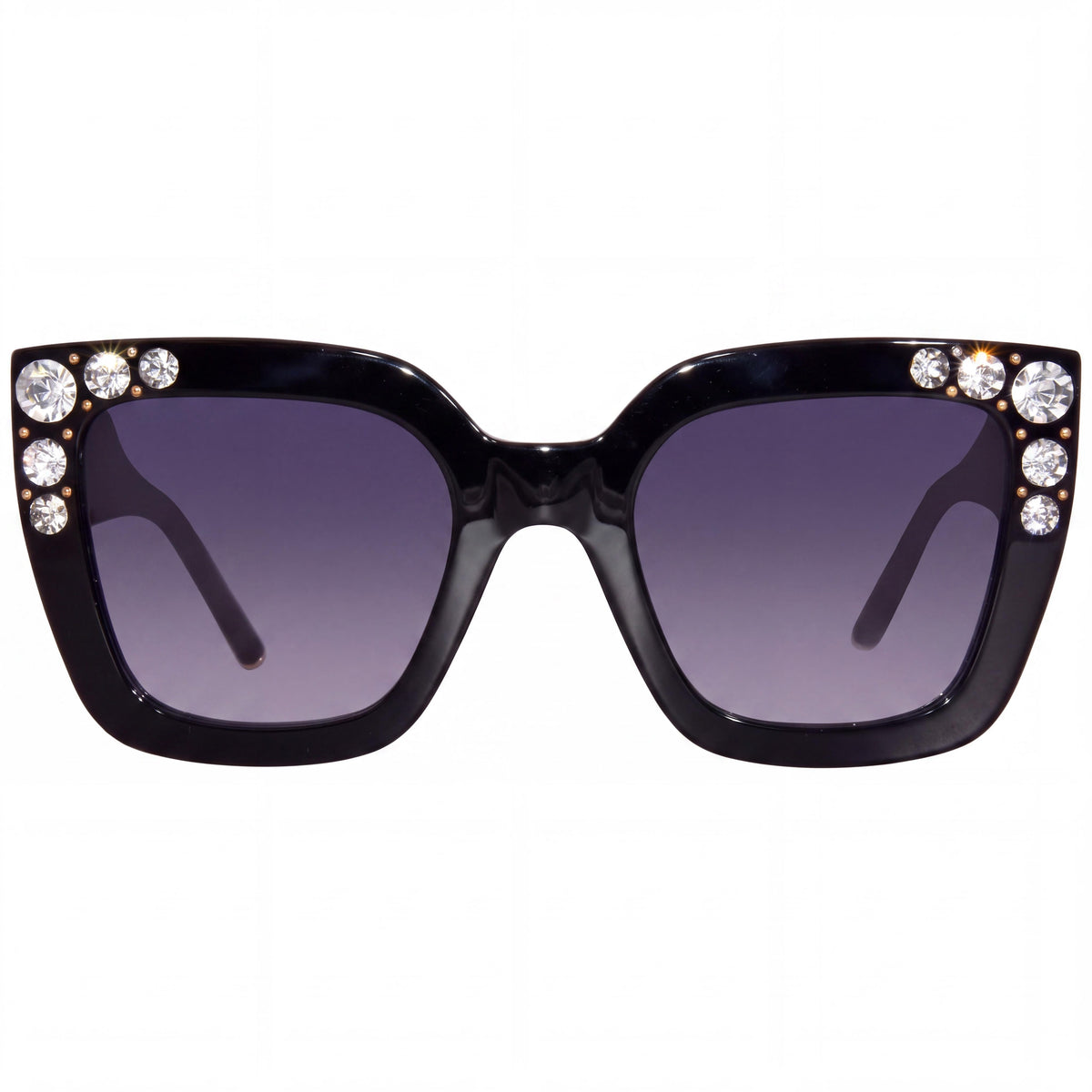Carolina Herrera Her 0130/S Women's Black Gemstones Gold-logo Grey Gradient Acetate Sunglasses 52mm UV Protected, Photo 2