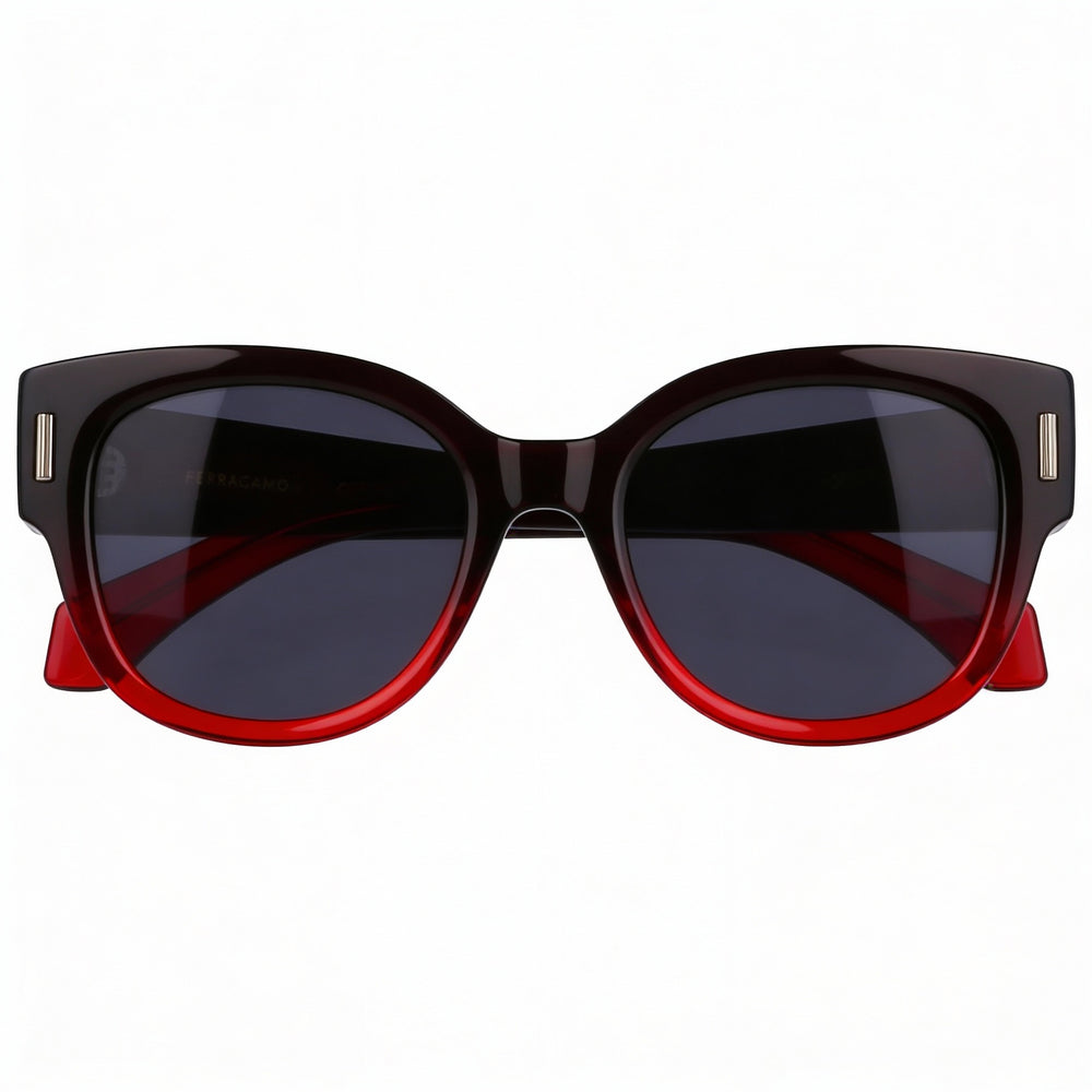 Salvatore Ferragamo Sf2007s Women's Gradient Transparent Dark Red Acetate UV Protection Sunglasses 51mm
