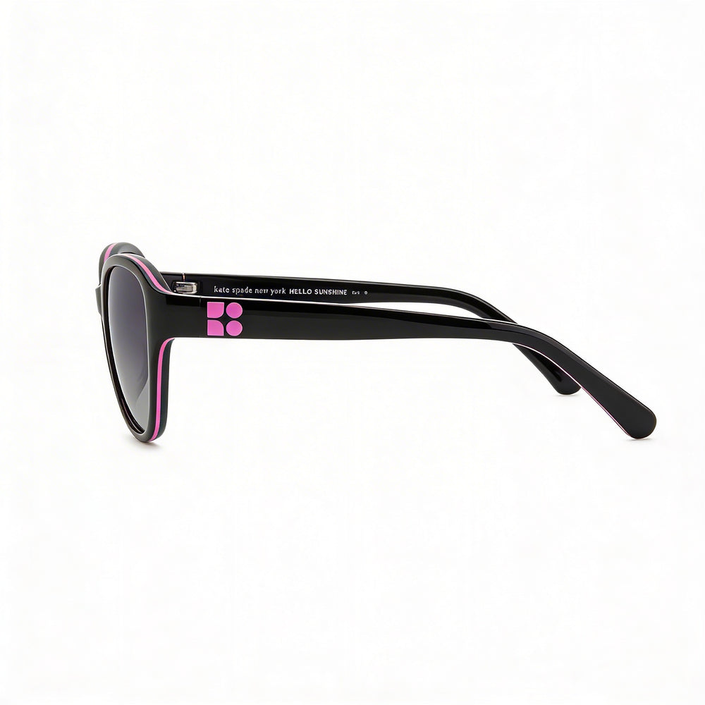 Gafas de sol Kate Spade New York Casual para mujer, de acetato ecológico negro y gris, con montura de 56 mm
