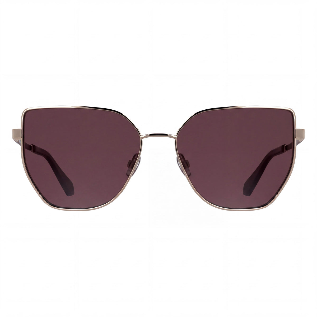 Calvin Klein Jeans Ckj25209s Women's Rose Gold Metal Frame Solid Wine Non-Polarized UV Protection Sunglasses 57mm, Photo 2