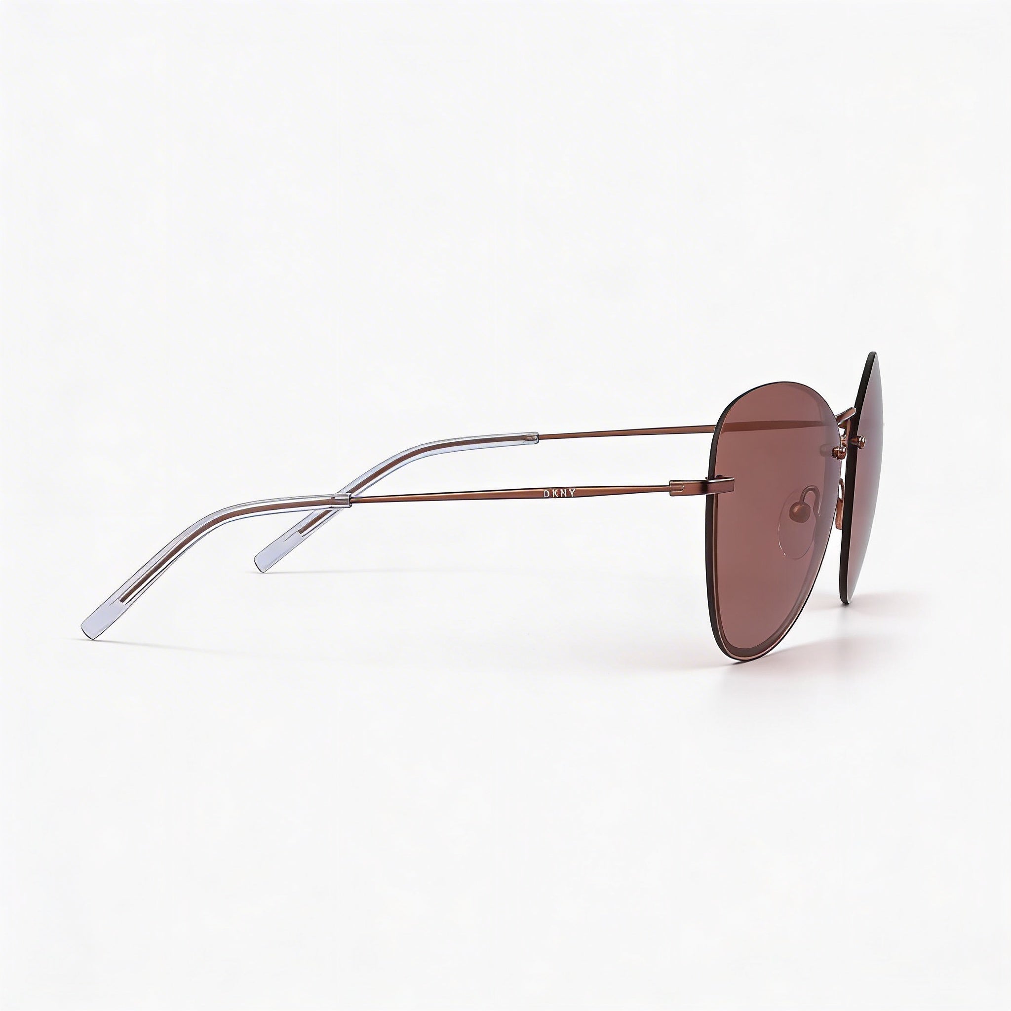 DKNY Dk100s Unisex Butterfly Style Plastic Frame Sunglasses in Mauve with Non-Polarized Acetate Lenses and UV Protection, Photo 3