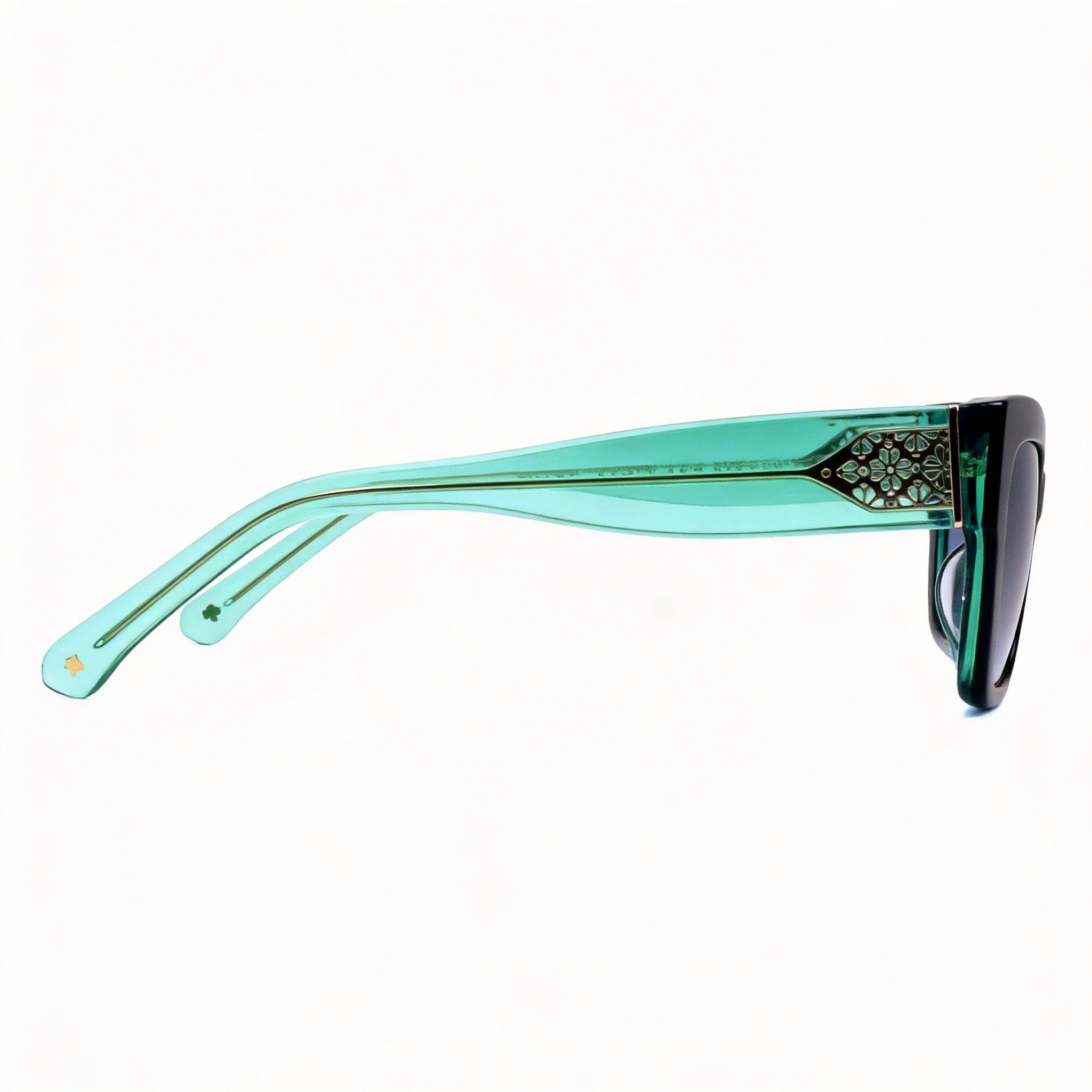 Gafas de sol Kate Spade New York Valeria/S para mujer, de acetato negro, con forma de ojo de gato y lentes sombreados en gris oscuro, 53 mm, Photo 3