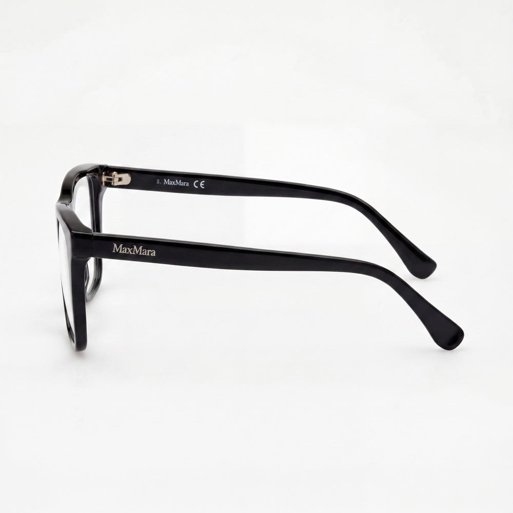 Gafas de mujer MaxMara Mm5096 con montura de plástico negro brillante y lentes transparentes de policarbonato de 54 mm
