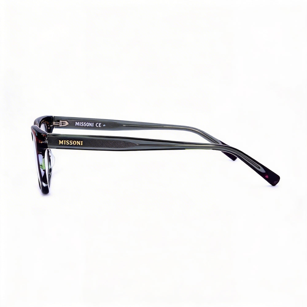 Gafas M Missoni MIS 0117 casuales para mujer, montura de acetato, lentes de policarbonato, Havana Violet, 50 mm de ancho de lente