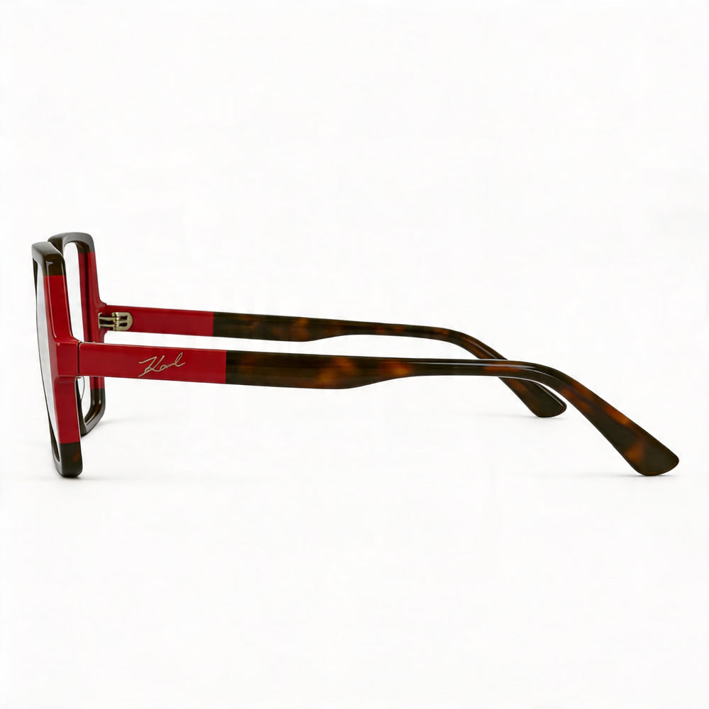 Montura oftálmica de acetato KARL LAGERFELD Kl6169 para mujer Tortuga Oscura Roja con lentes de policarbonato 54mm